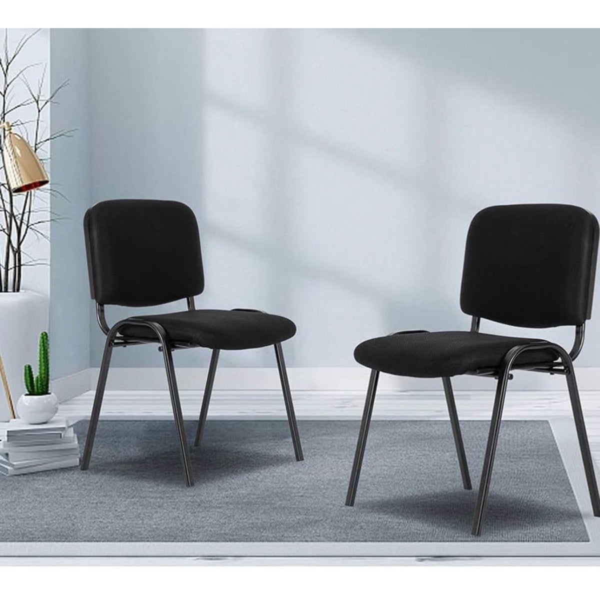 Commercial Black Mesh Waiting Room Lobby Chairs – Set of 12 – New Open Box - Delivery Available