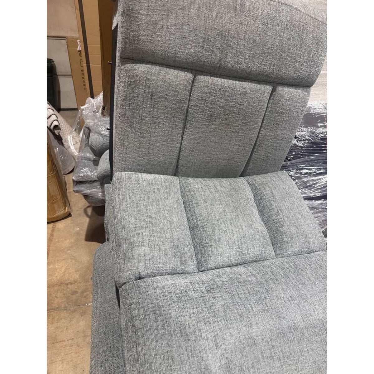 New 98” Electric Reclining Sofa – Light Gray – Retail $3,523 - Open Box - Delivery Available
