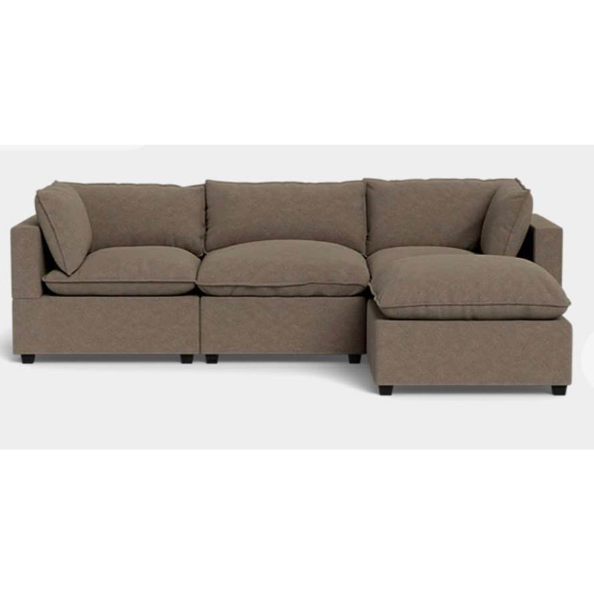 Albany Park Kova Pillow Cushion Sofa + Ottoman | Hazelnut Performance Bouclé | 122” - Delivery