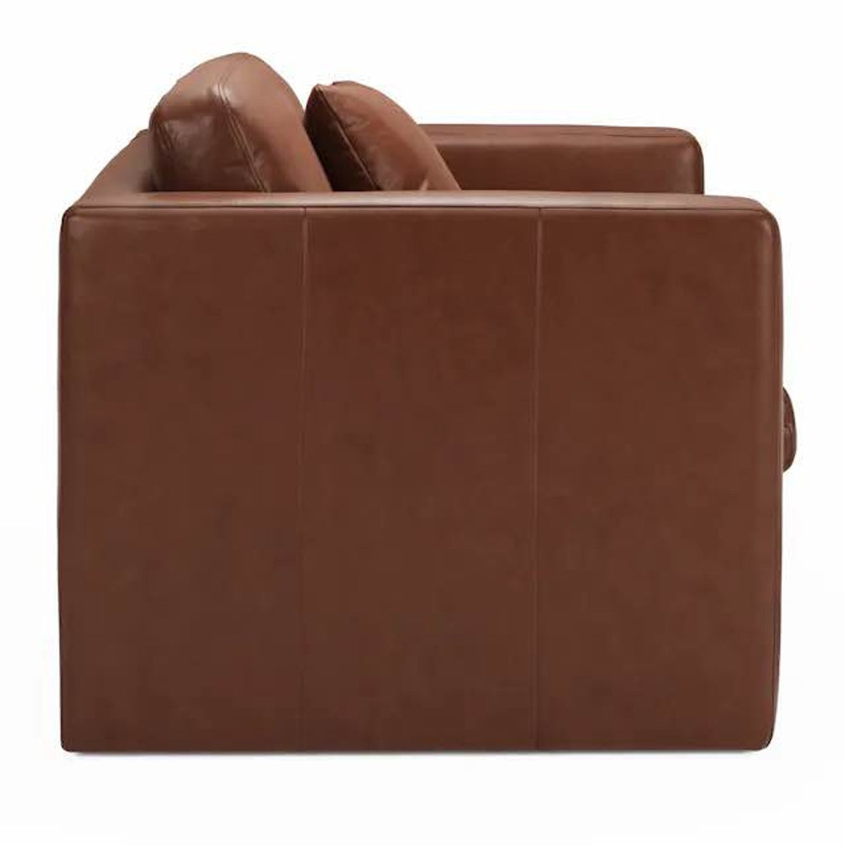 Article Roxwell Leather Lounge Chair + Ottoman – Taos Brown – $1,648 Retail – Open Box – Delivery