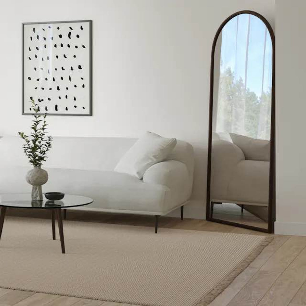 New Article Laud Floor Mirror – Walnut – $599 Retail – Delivery Available