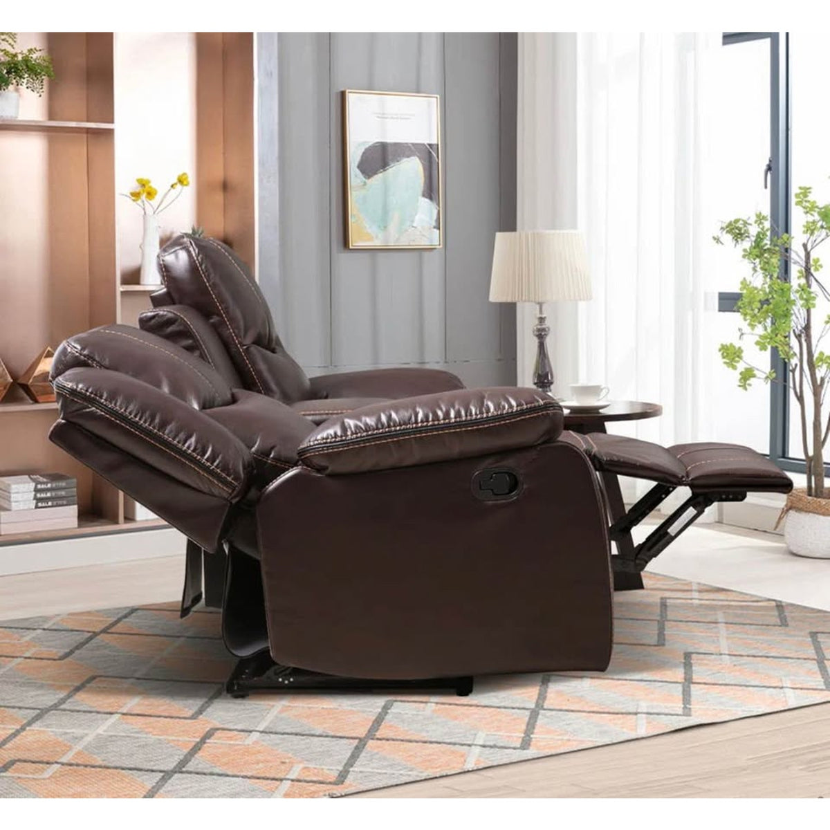 New 72.8” Double Reclining Loveseat w/ Console – Brown – Retail $1,199 Delivery Available