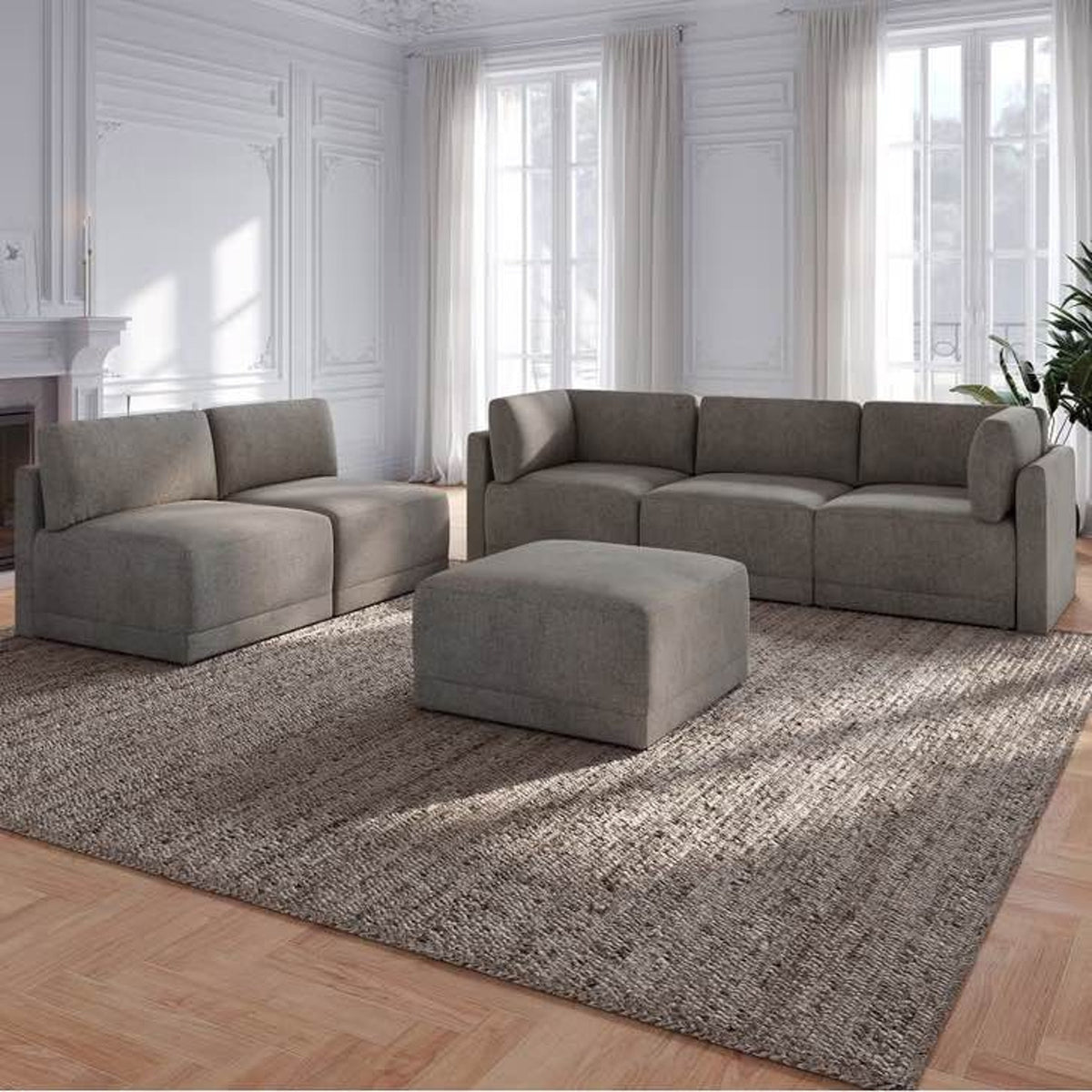New Thomasville Fallon 6-Piece Modular Sectional – Gray – $1,699 Costco Retail - Delivery Available