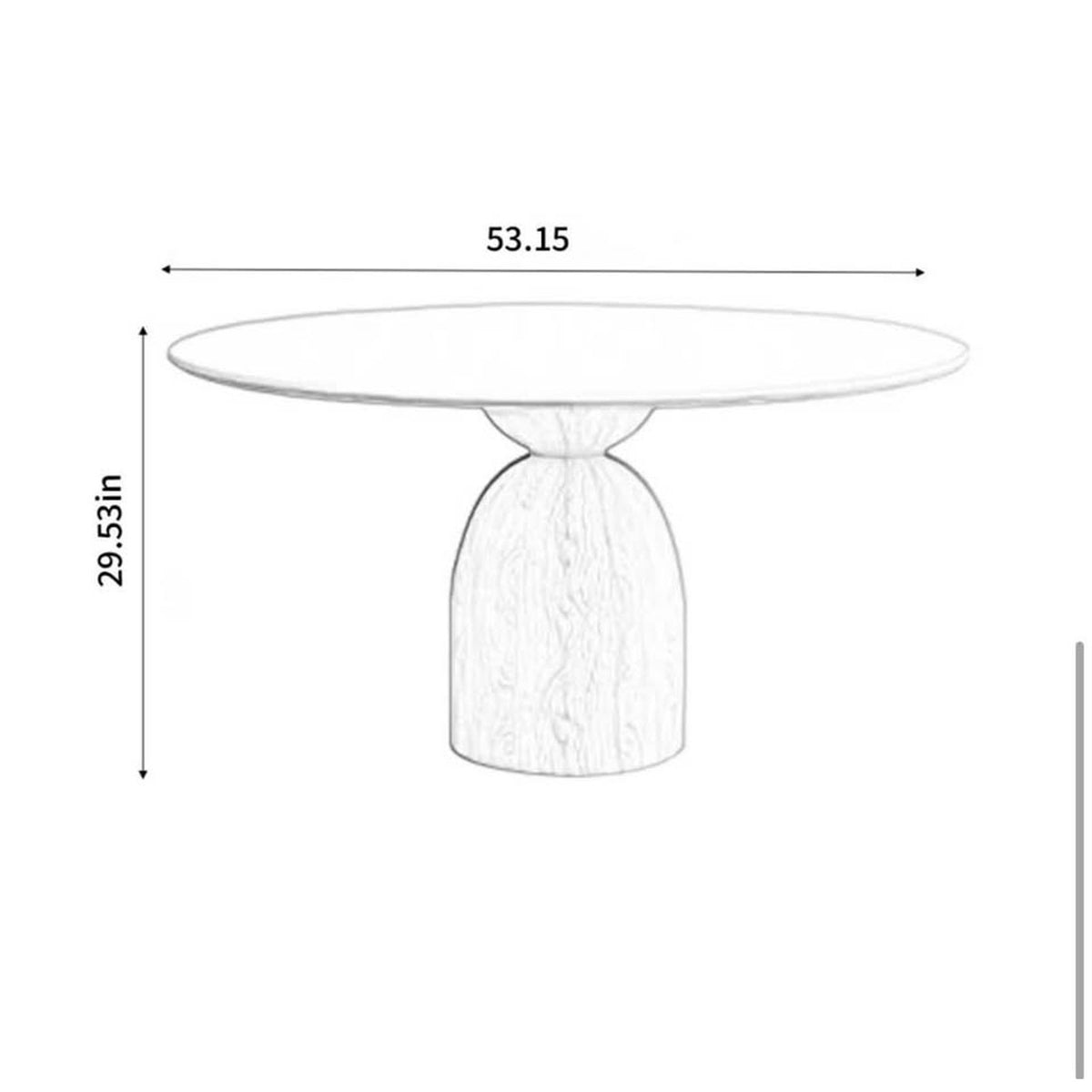 George Oliver 53” White Sintered Stone Round Dining Table | New Open Box - Delivery Available