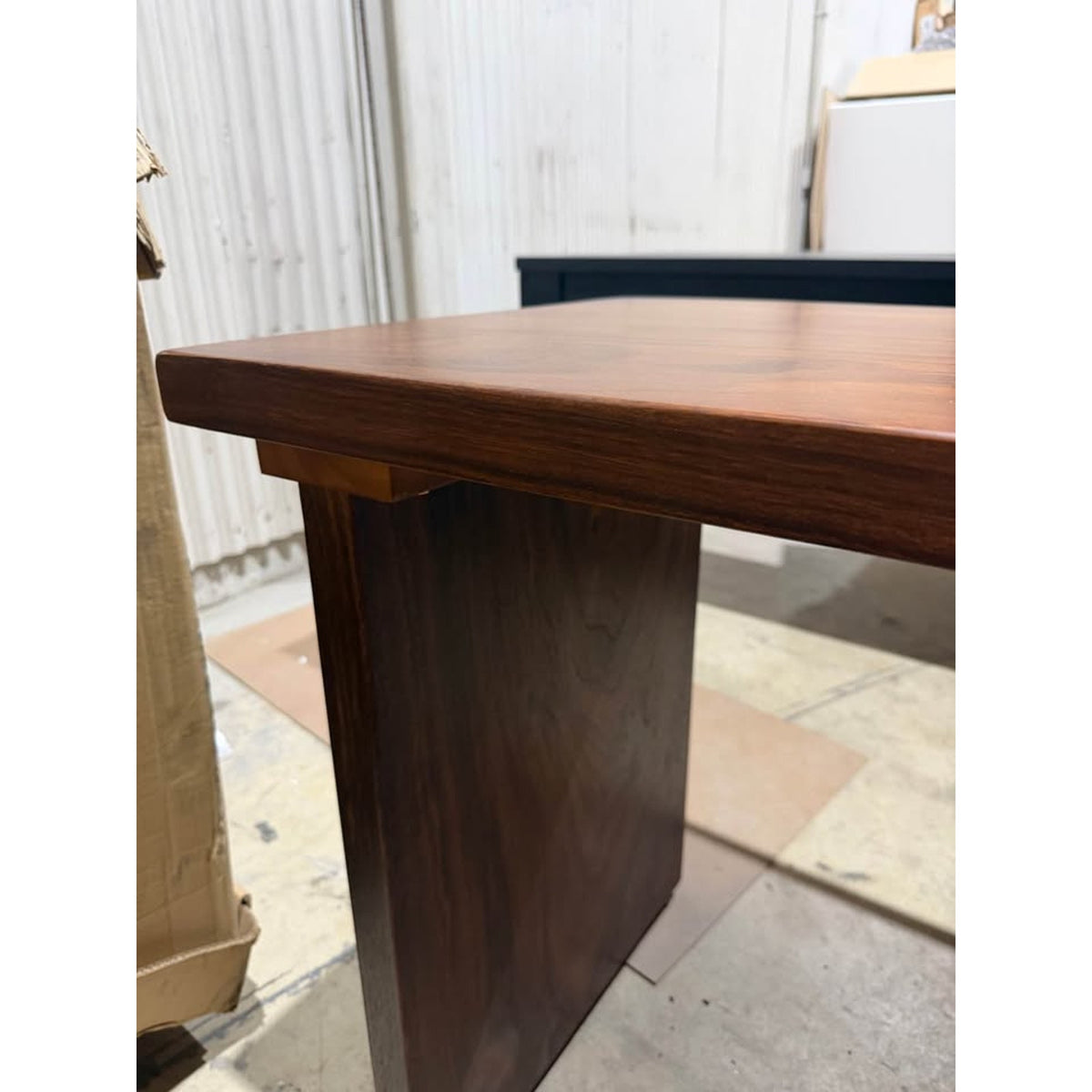 New Modern Walnut Executive Desk – Organic L-Shaped Design 63” L Shape Delivery Available