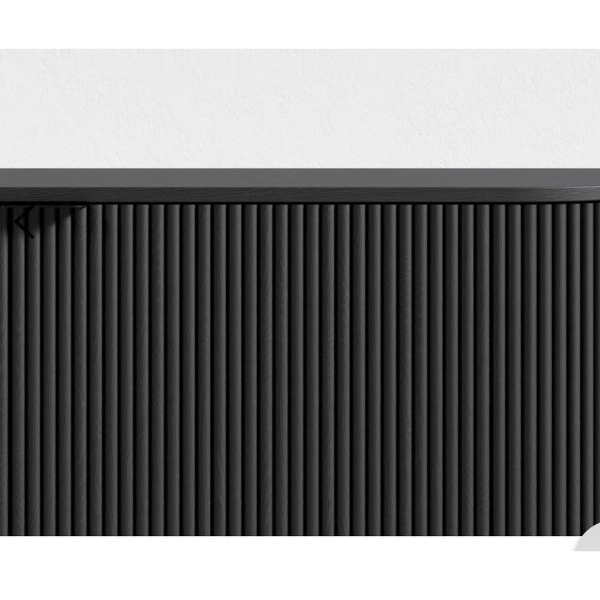 Modern Fluted Media Console / TV Stand – Black – New In Box - Rove Concepts - Delivery Available