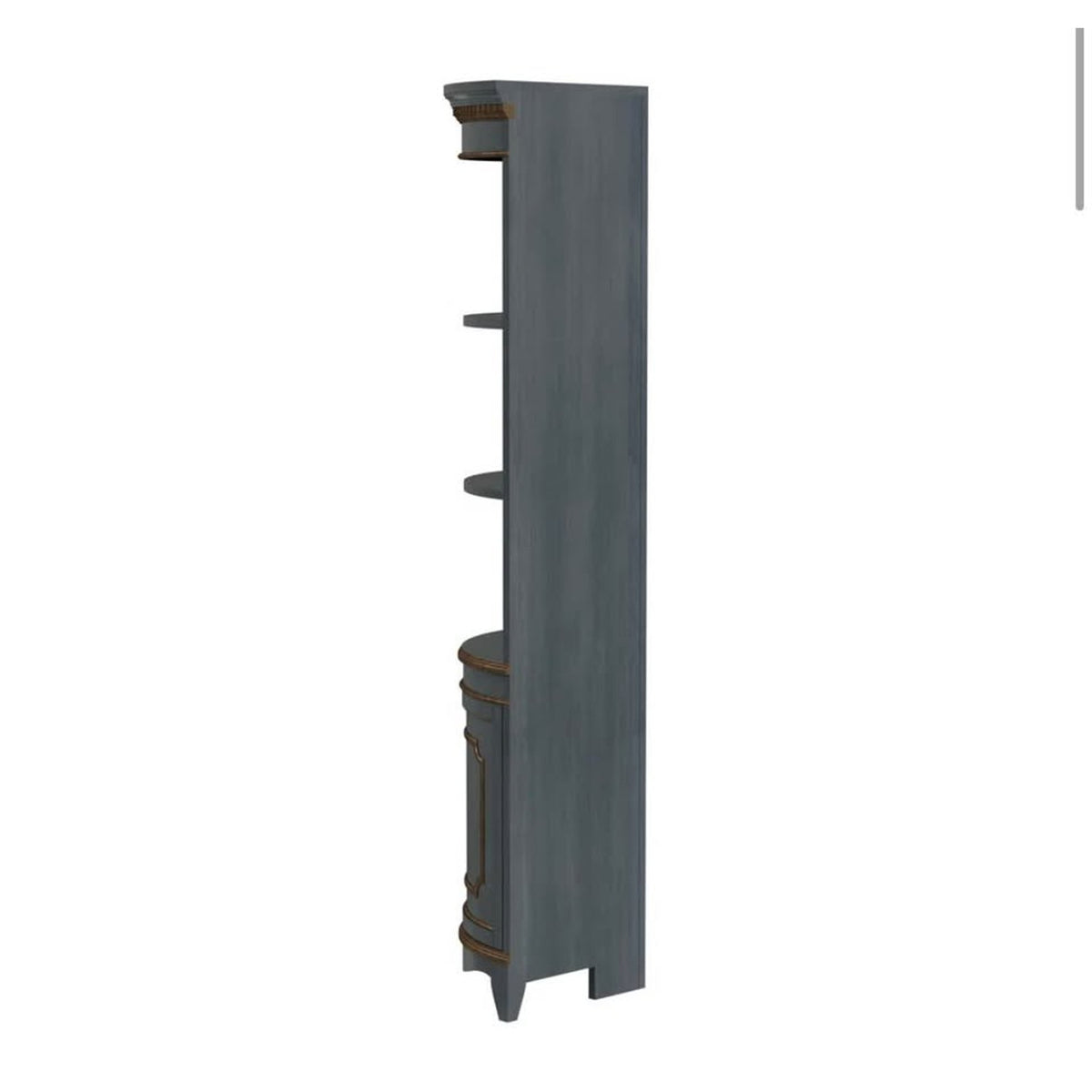 Specialty Corner Dining Cabinet – Blue Finish $1200 retail “open box” Delivery Available