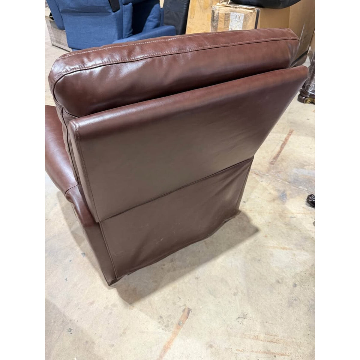 Traditional Push-Back Recliner – Brown Faux Leather – New Open Box - Delivery Available