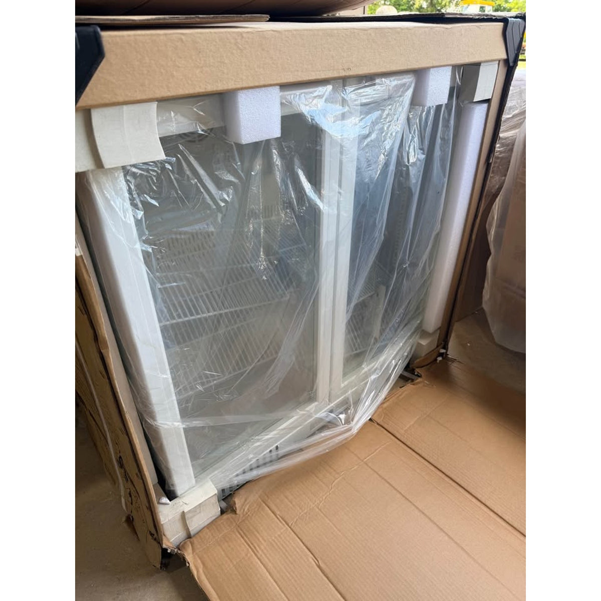 36” White Dual Glass Door Beverage Refrigerator Beverage Center – New Open Box – Delivery Available