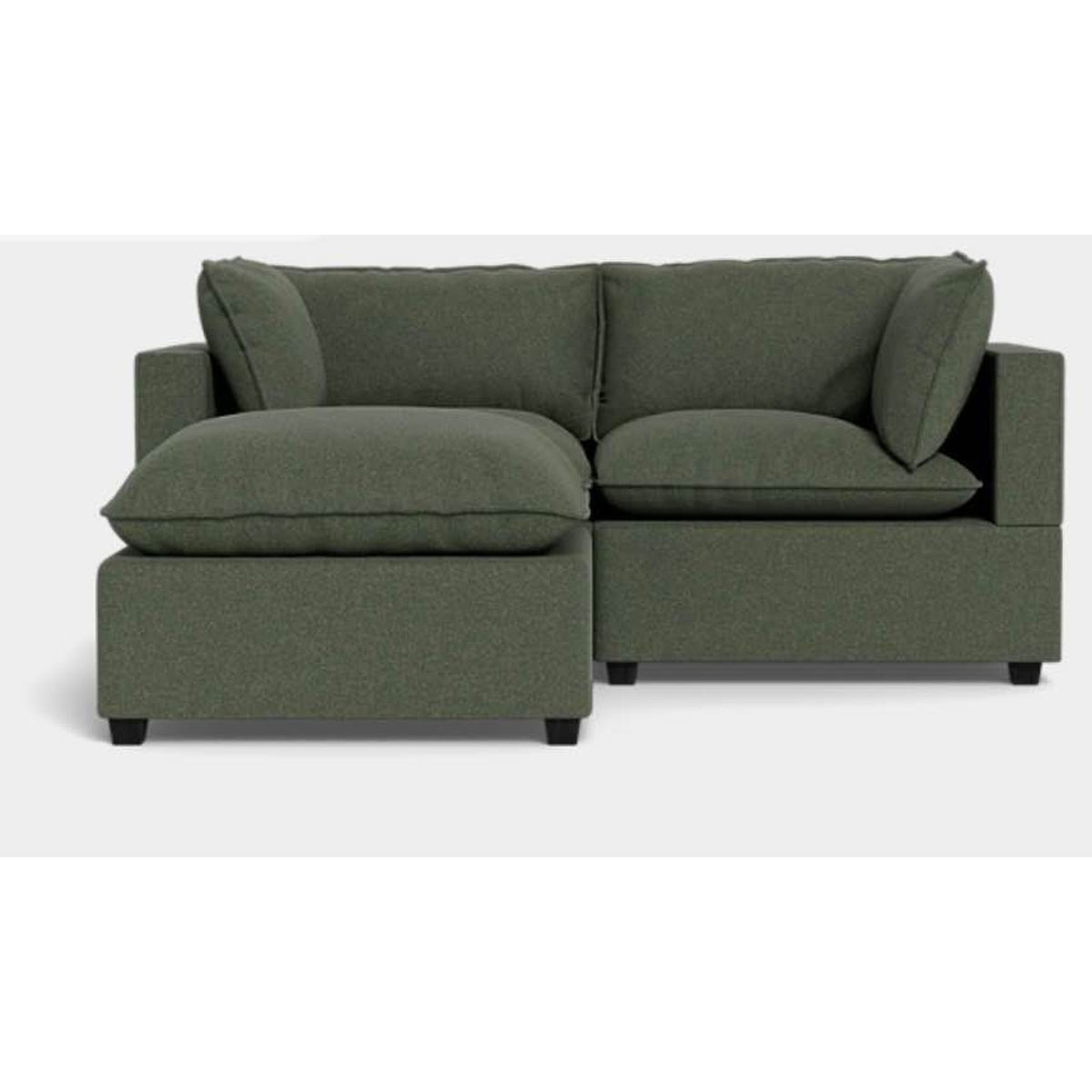 Albany Park Kova Pillow Cushion Sofa + Ottoman | Spruce Performance Chenille | 86” Delivery Avail