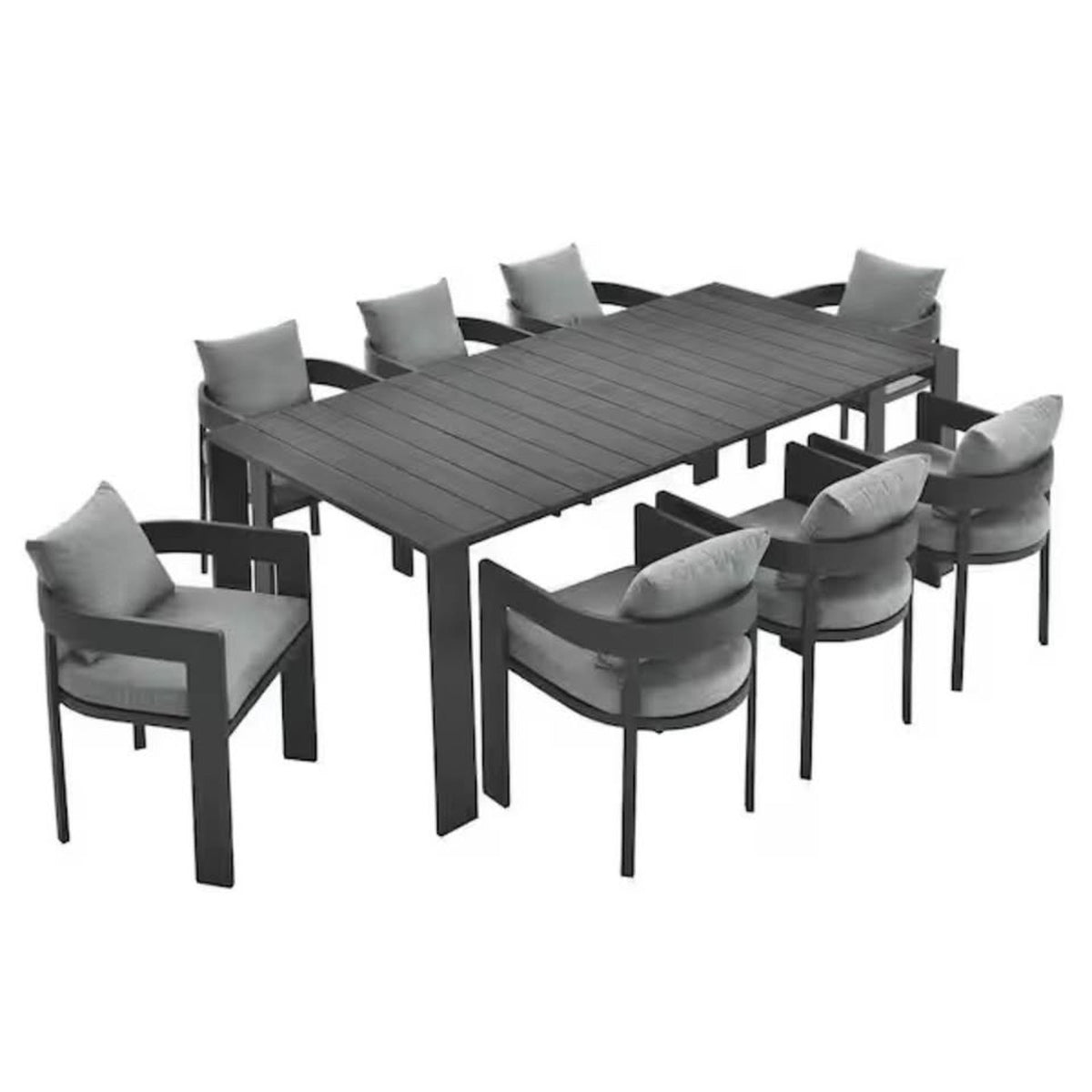 Modway Tahoe 9-Piece Outdoor Aluminum Dining Set for 8 | New Open Box | Delivery Available