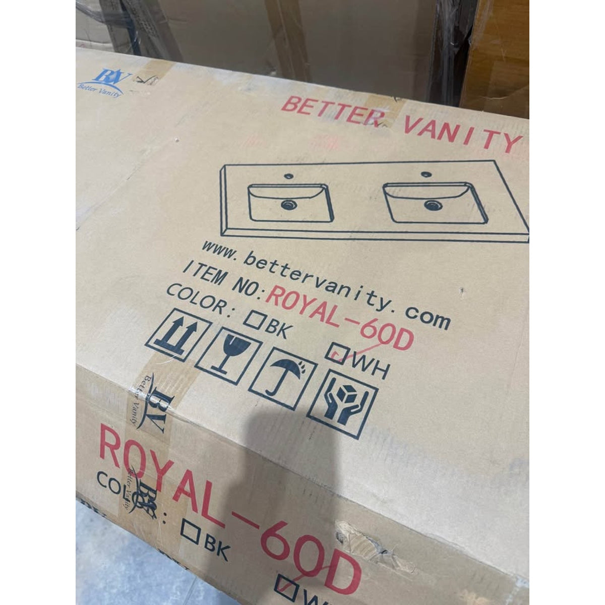 Better Vanity Royal 60″ Double-Sink Vanity Top – Open Box – Delivery Available