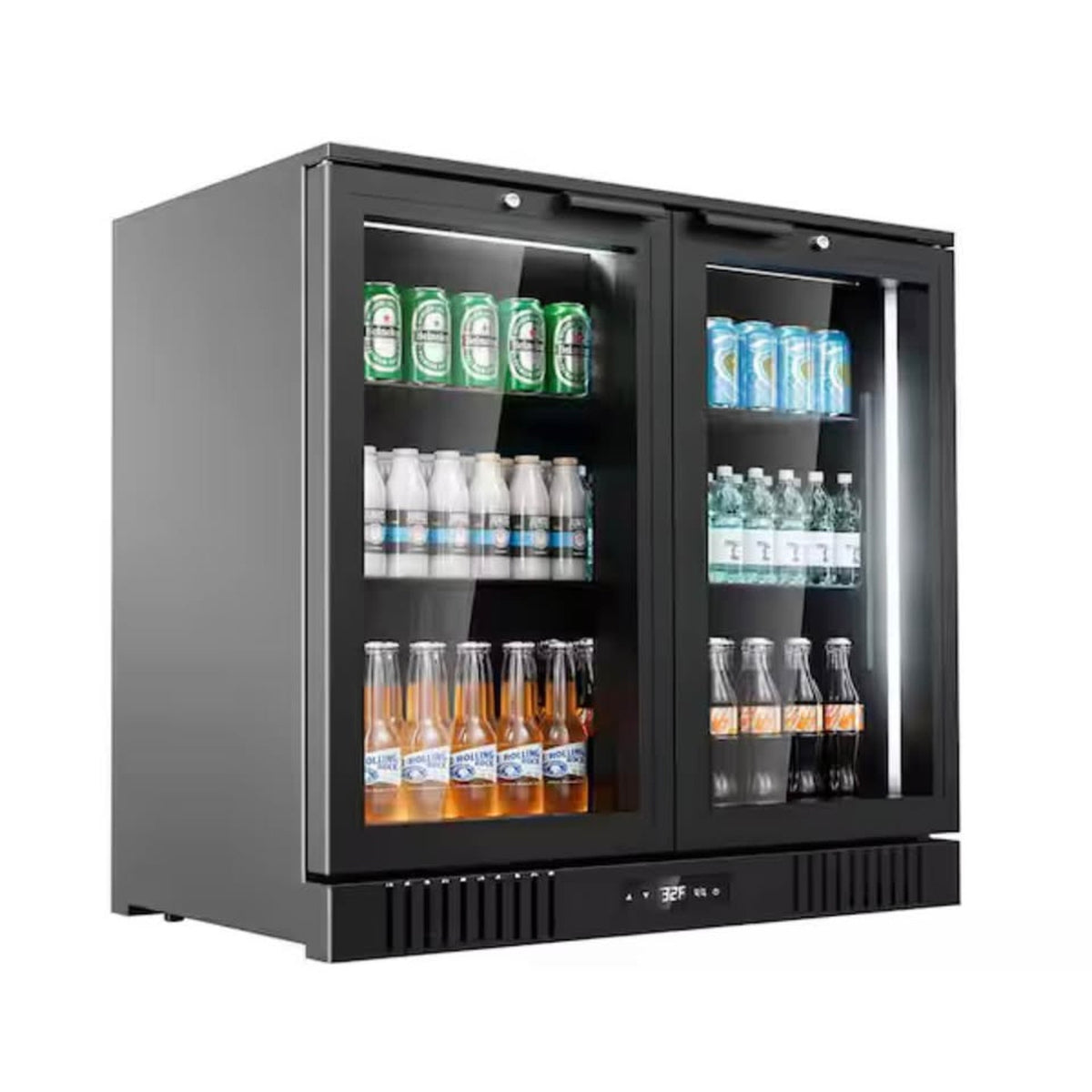 36” White Dual Glass Door Beverage Refrigerator Beverage Center – New Open Box – Delivery Available