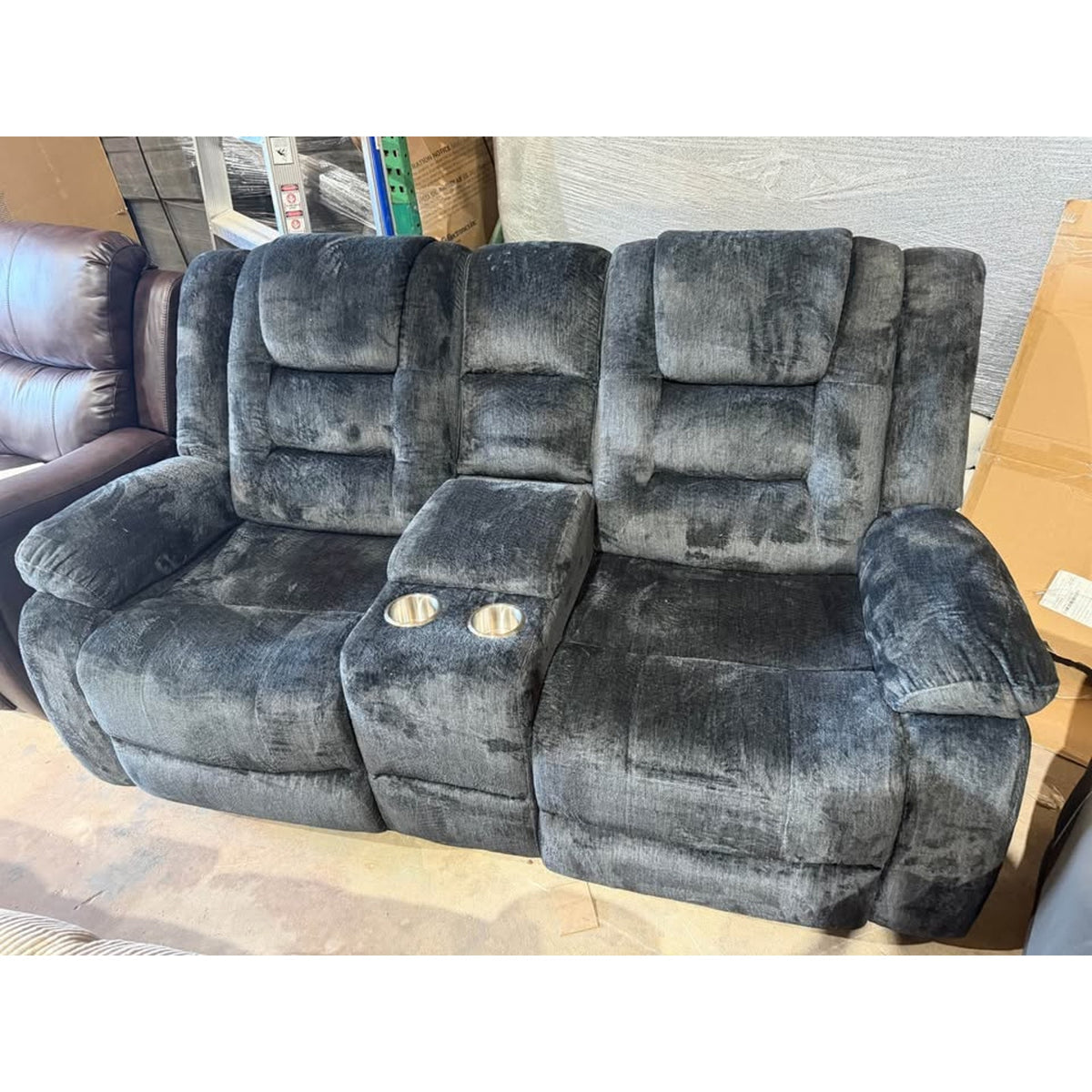 New Double Reclining Glider Loveseat Sofa – $1,152 Retail – Open Box – Delivery Available