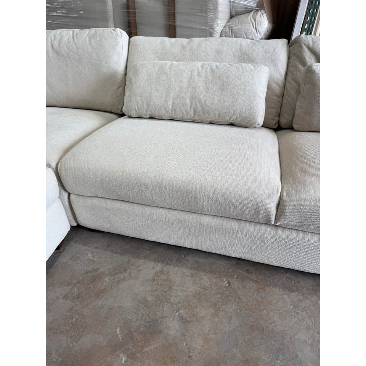 New 117” x 117” Oversized 3-Piece Corner Sectional | Ivory Cream | NEW OPEN BOX - Delivery Available