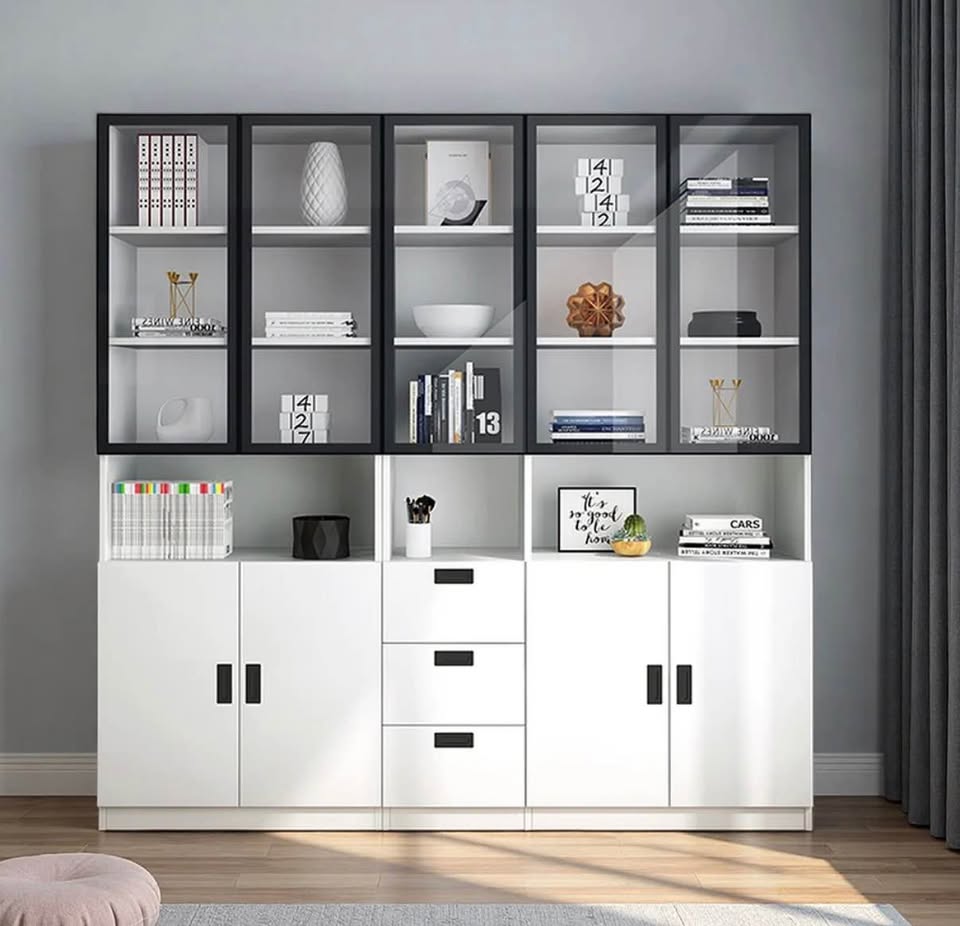 Hokku Designs Kahl 79″ Display Cabinet & Bookcase – Retail $4,199 – Delivery Available