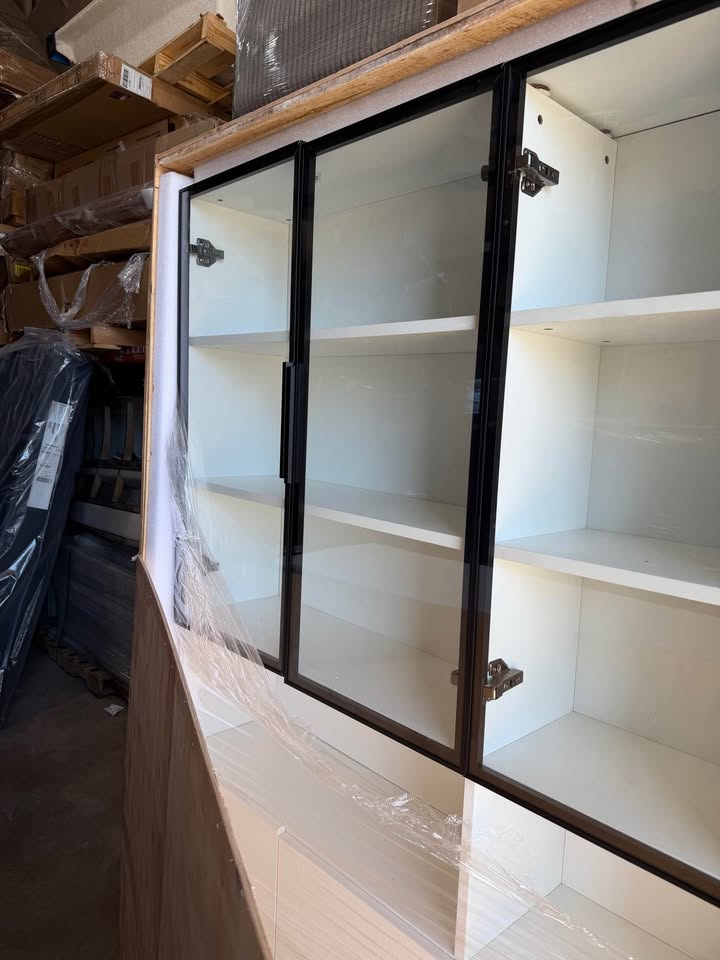 Hokku Designs Kahl 79″ Display Cabinet & Bookcase – Retail $4,199 – Delivery Available