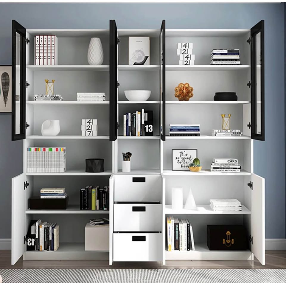 Hokku Designs Kahl 79″ Display Cabinet & Bookcase – Retail $4,199 – Delivery Available