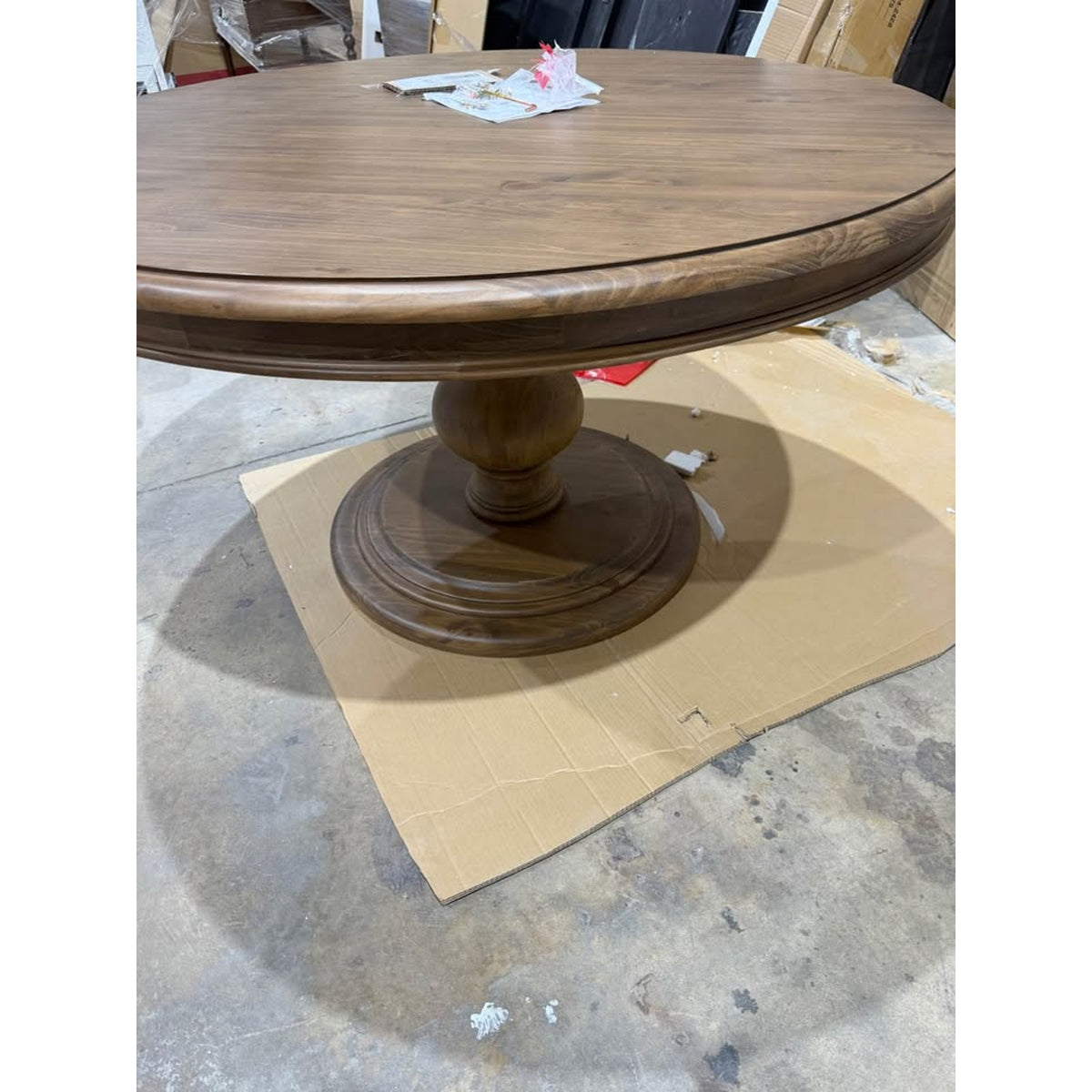 Kosas Home Adrienne 54” Round Dining Table – Almond Brown – New Open Box - $1700 Retail - Delivery