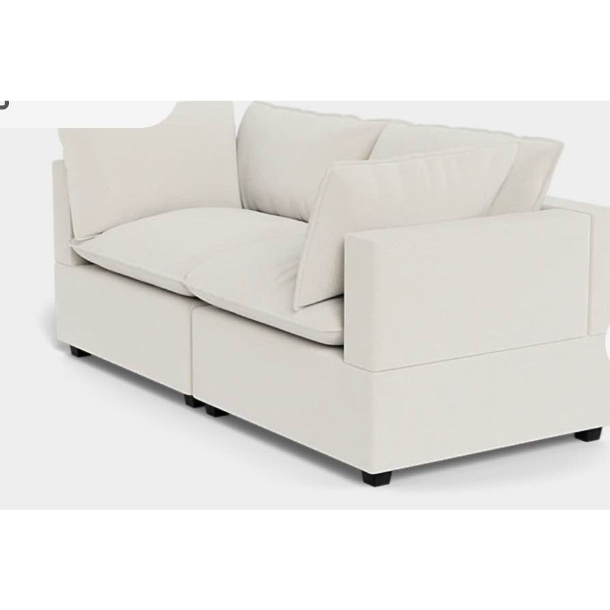 Albany Park Kova Pillow Cushion Sofa | Bone Performance Chenille | 86” - Delivery Available