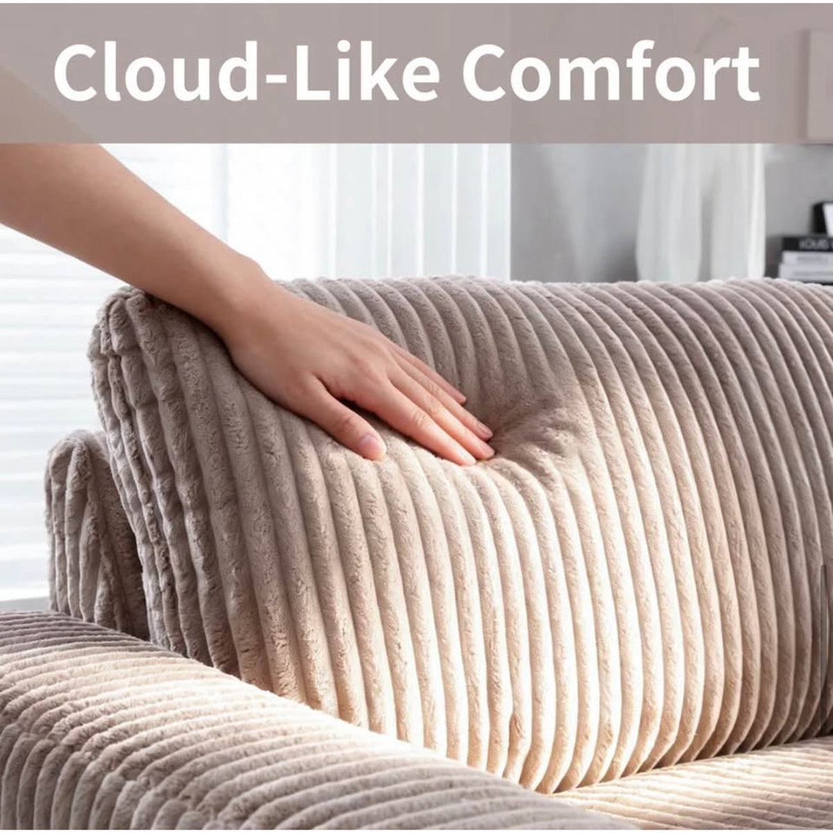 New 87” Dual Power Reclining Corduroy Loveseat – Mushroom Taupe – Retail $1,599 – Delivery Available