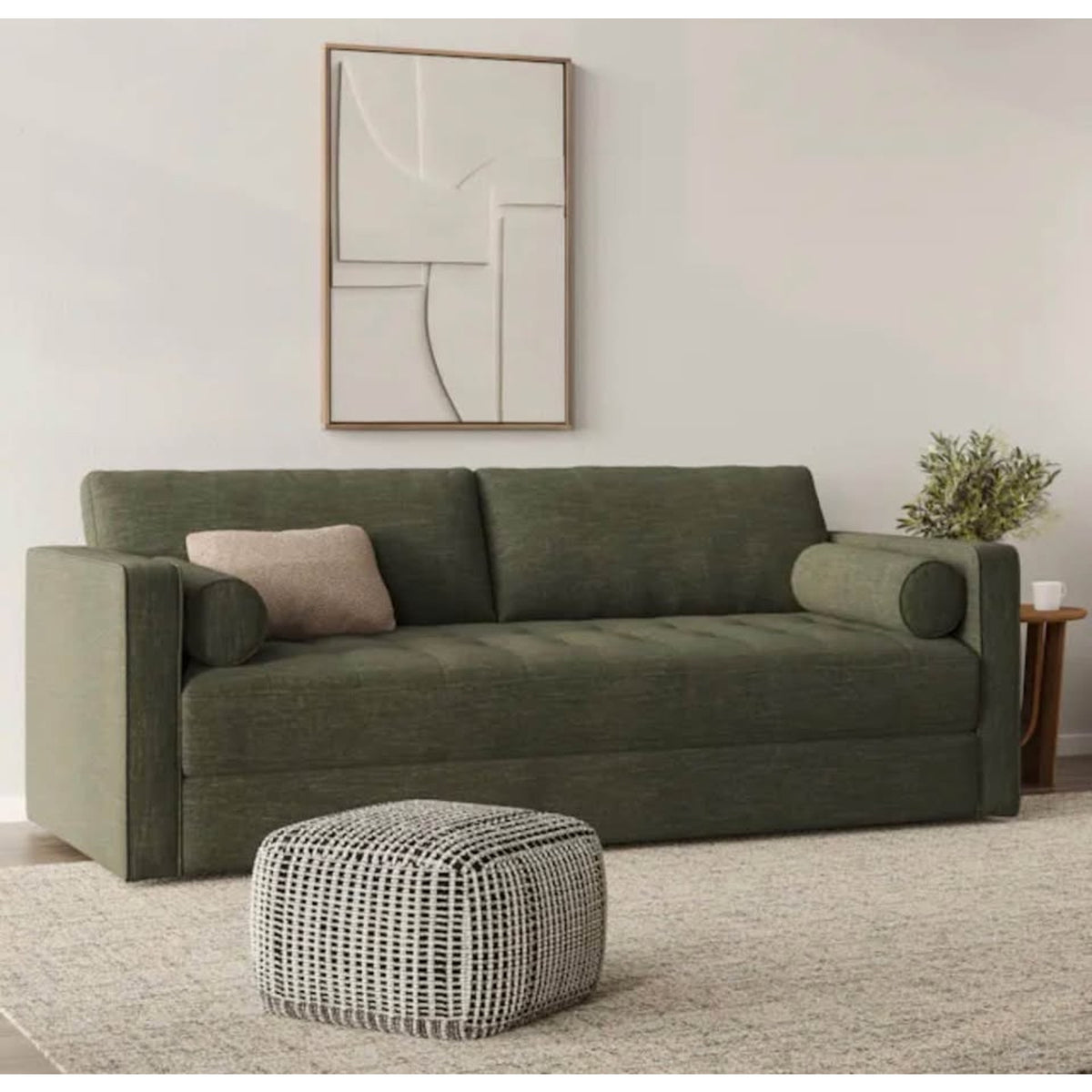 New Article Sven 88” Tufted Sofa Bed – Fir Green Open Box Retail $1599+ Delivery Available