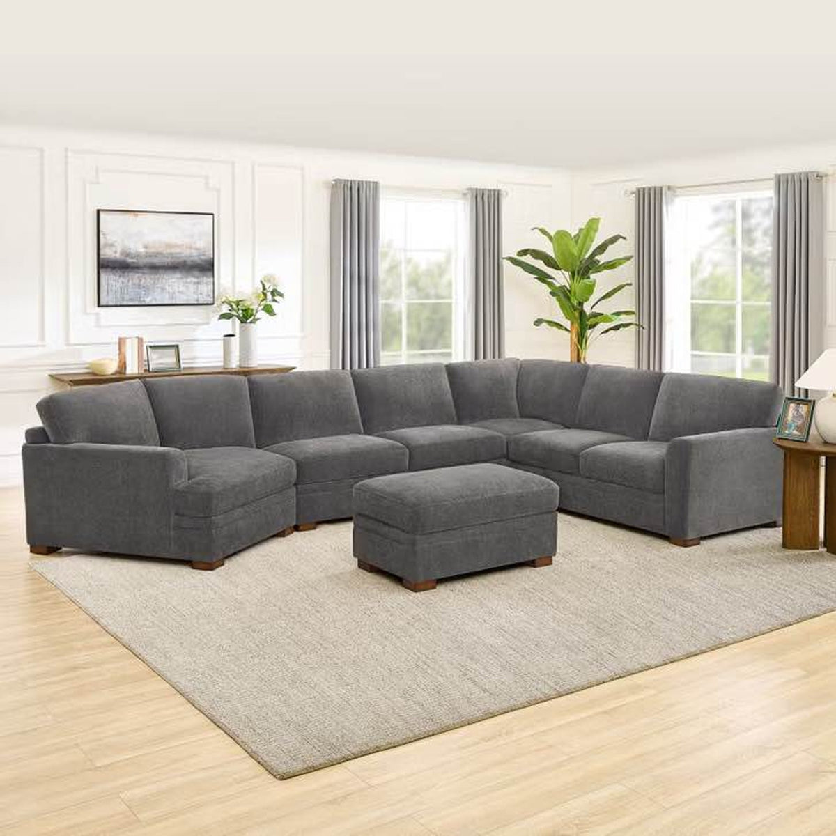 NEW Open Box Costco Thomasville Merran Sectional w/ Storage Seats & Ottoman $1779 Delivery Available