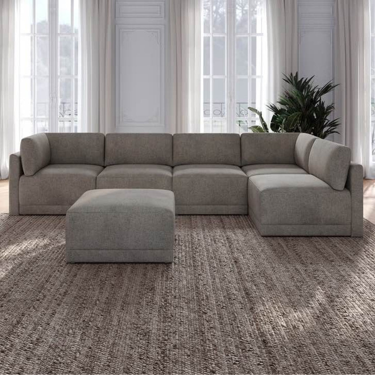 New Thomasville Fallon 6-Piece Modular Sectional – Gray – $1,699 Costco Retail - Delivery Available