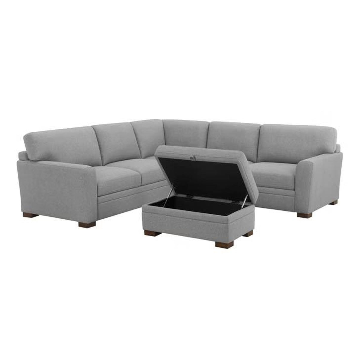 Thomasville Langdon Fabric Sectional with Storage Ottoman | $1,499 Retail | Delivery Available