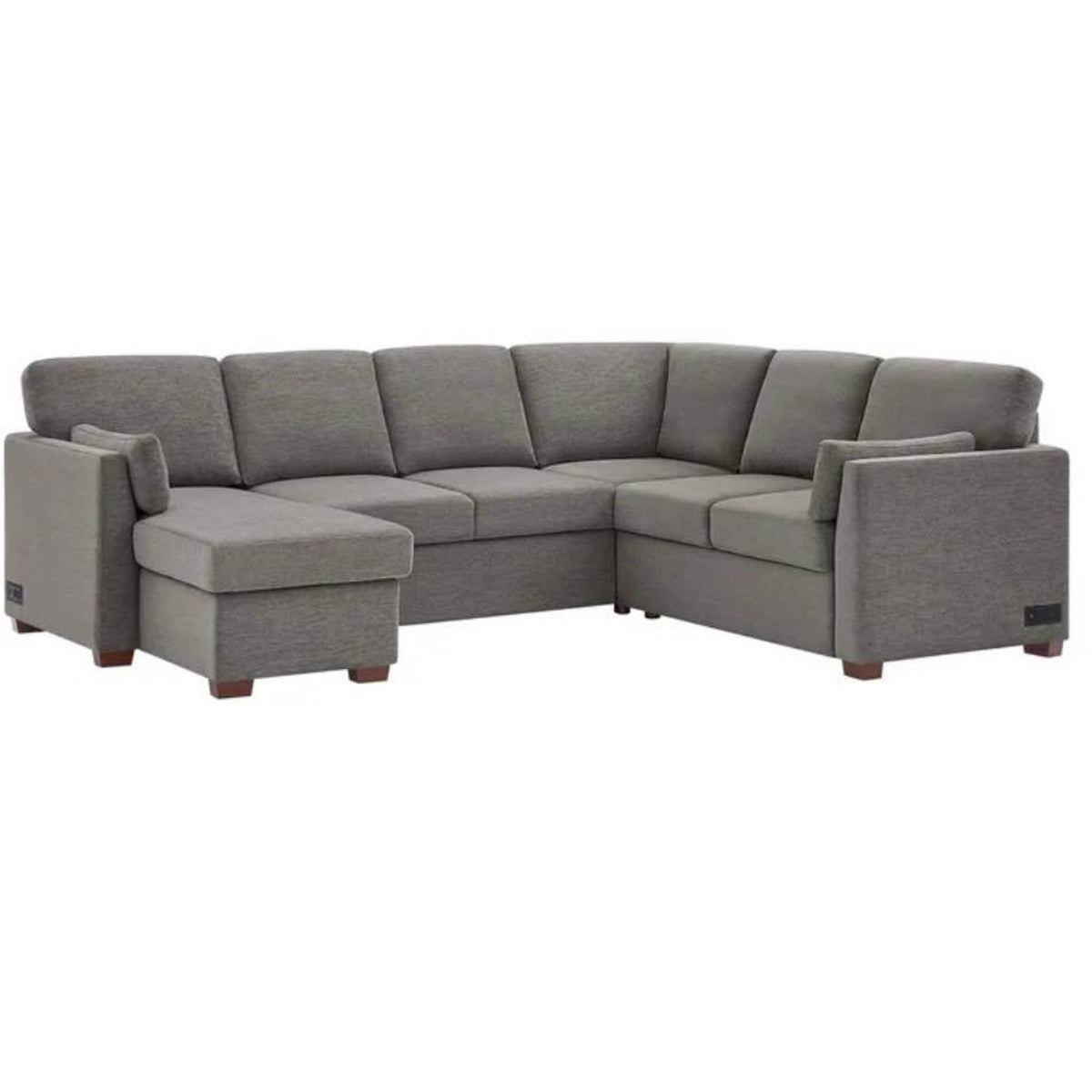 Coddle Luke Sleeper Sectional with Reversible Chaise & Storage | Costco | Dark Gray | Queen Sleeper