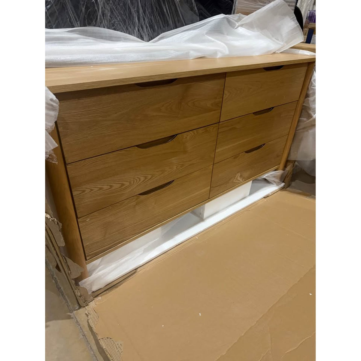New 6 Drawer Solid Wood Dresser by AllModern – Natural Oak Finish - Delivery Available