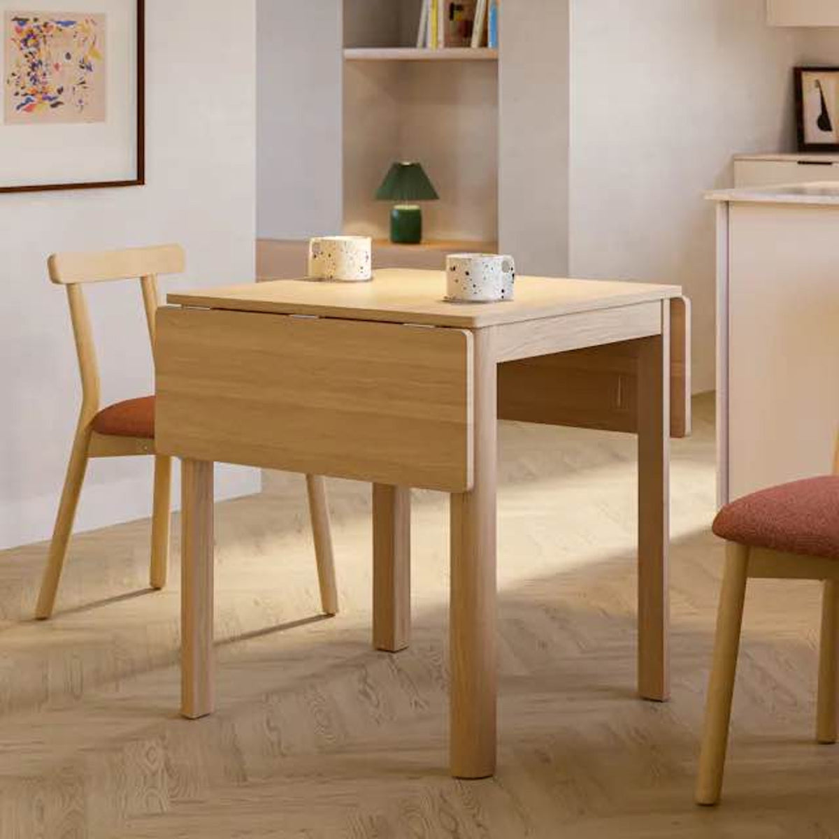 New Article Holme 27–48” Drop-Leaf Dining Table – White Oak – $599 Retail – Delivery Available