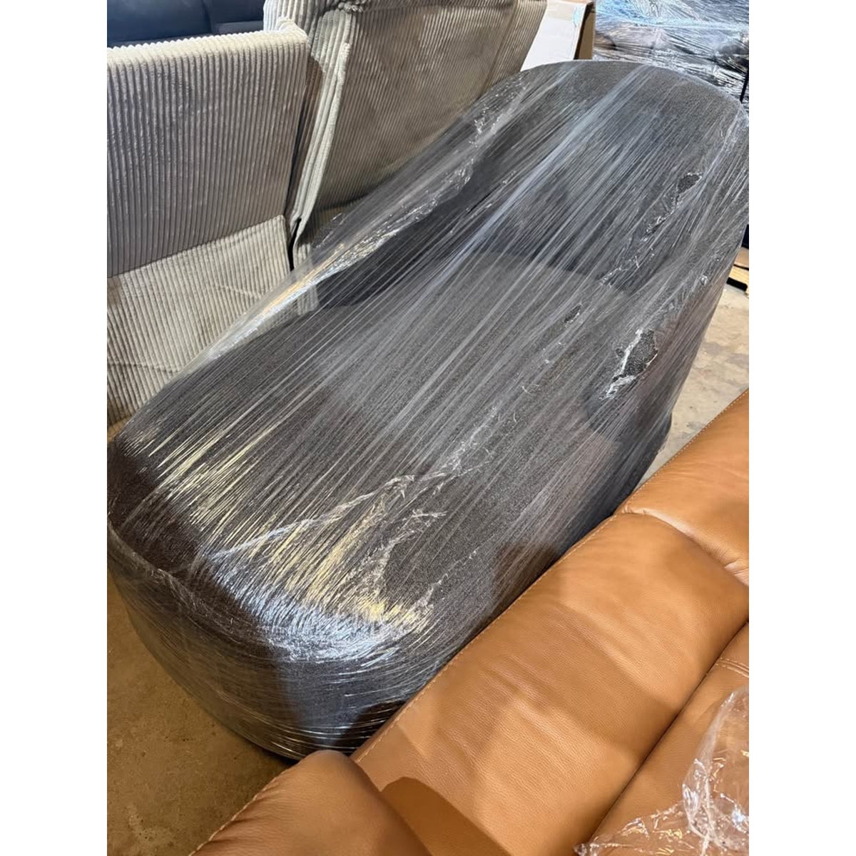 New Four Hands Chaise Lounge – $1,999 Retail – Grey Boucle - Open Box – Delivery Available