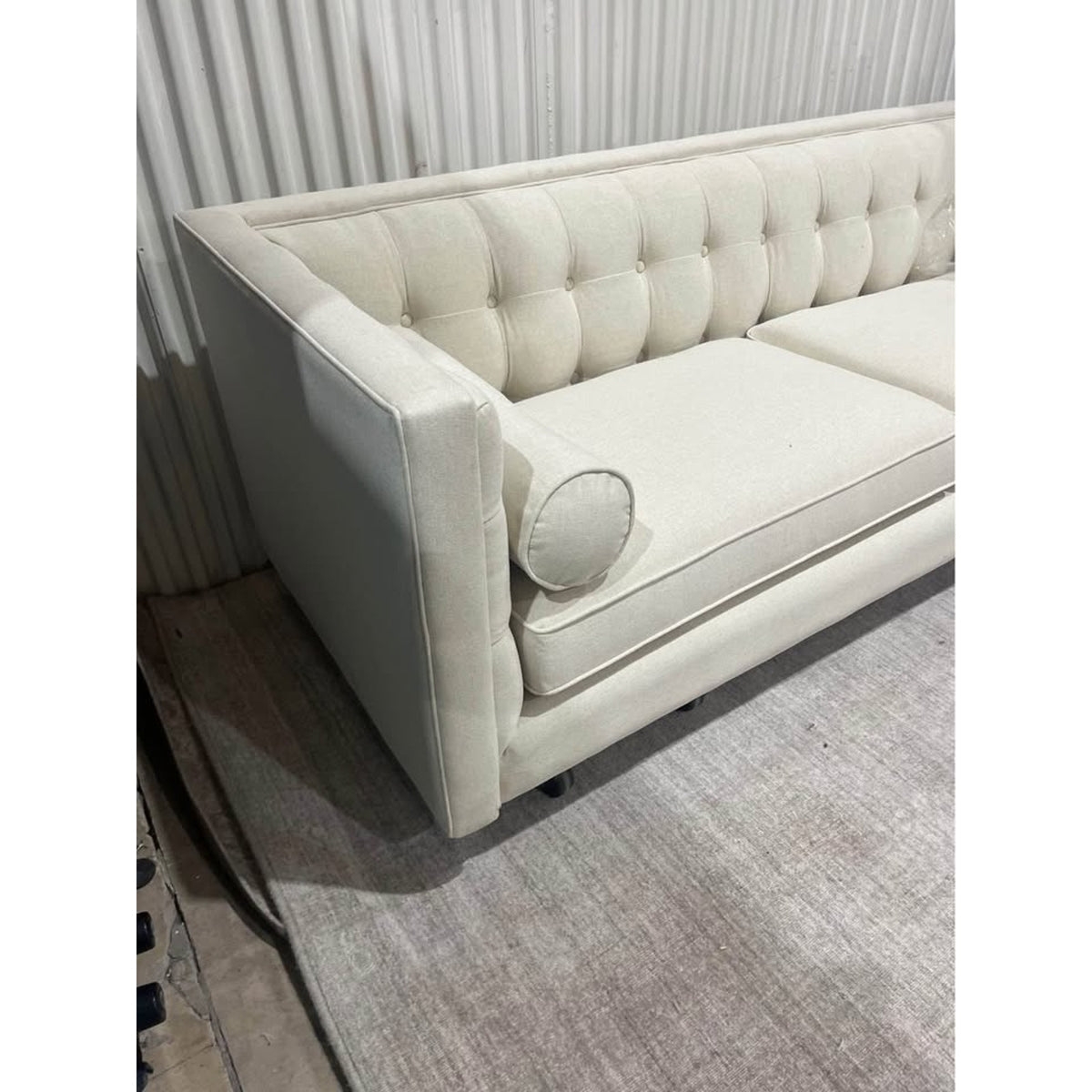Allia 84'' Upholstered Sofa Couch - Retail $1800 New “open box” - Beige - Delivery Available
