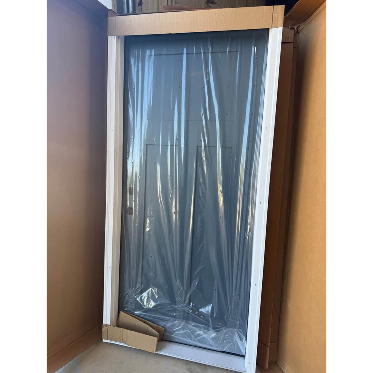 New 36” x 80” Craftsman Fiberglass Prehung Exterior Door – Slate Blue – Delivery Available