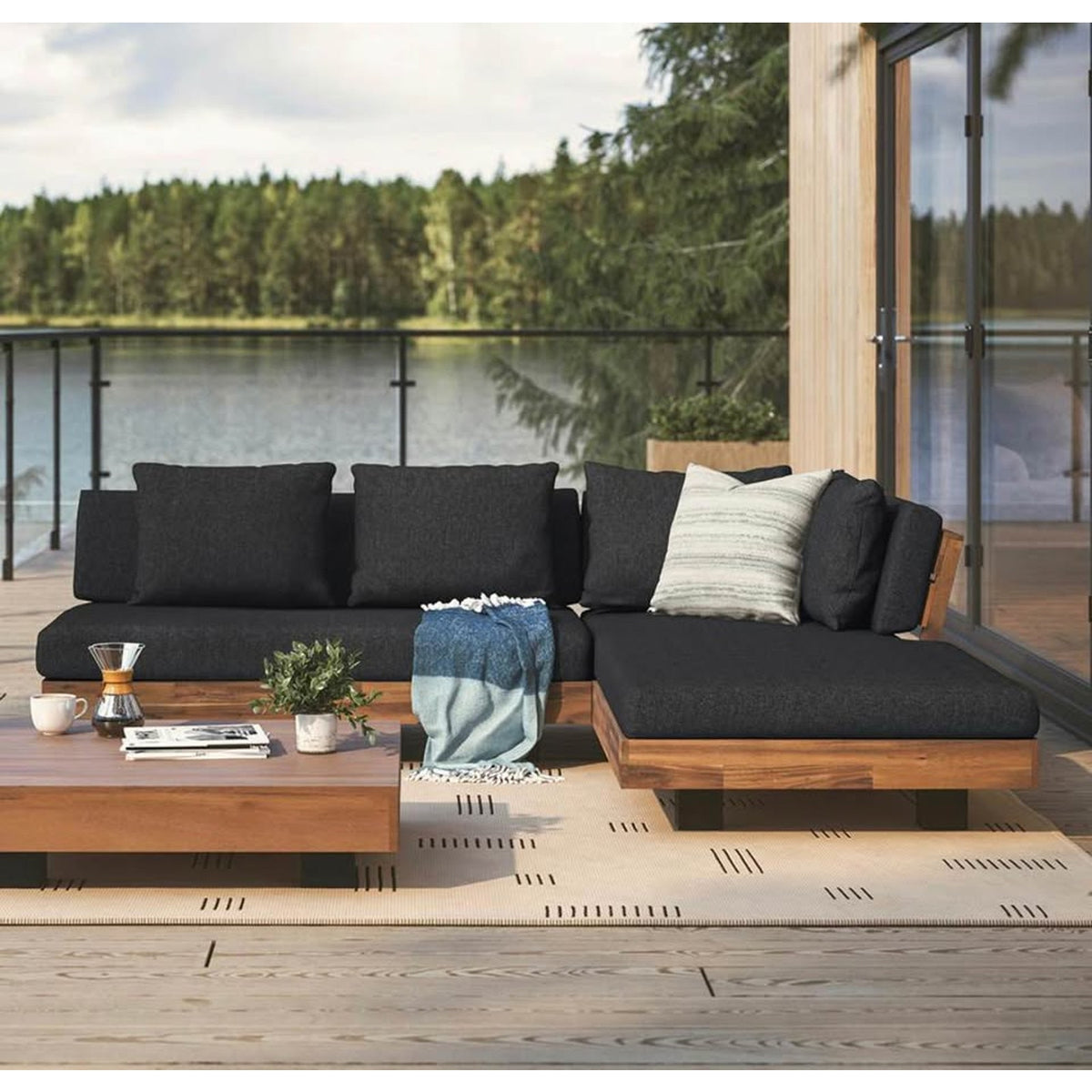 ARTICLE LUBEK OUTDOOR SECTIONAL SET + COVER | NEW OPEN BOX - DELIVERY AVAILABLE