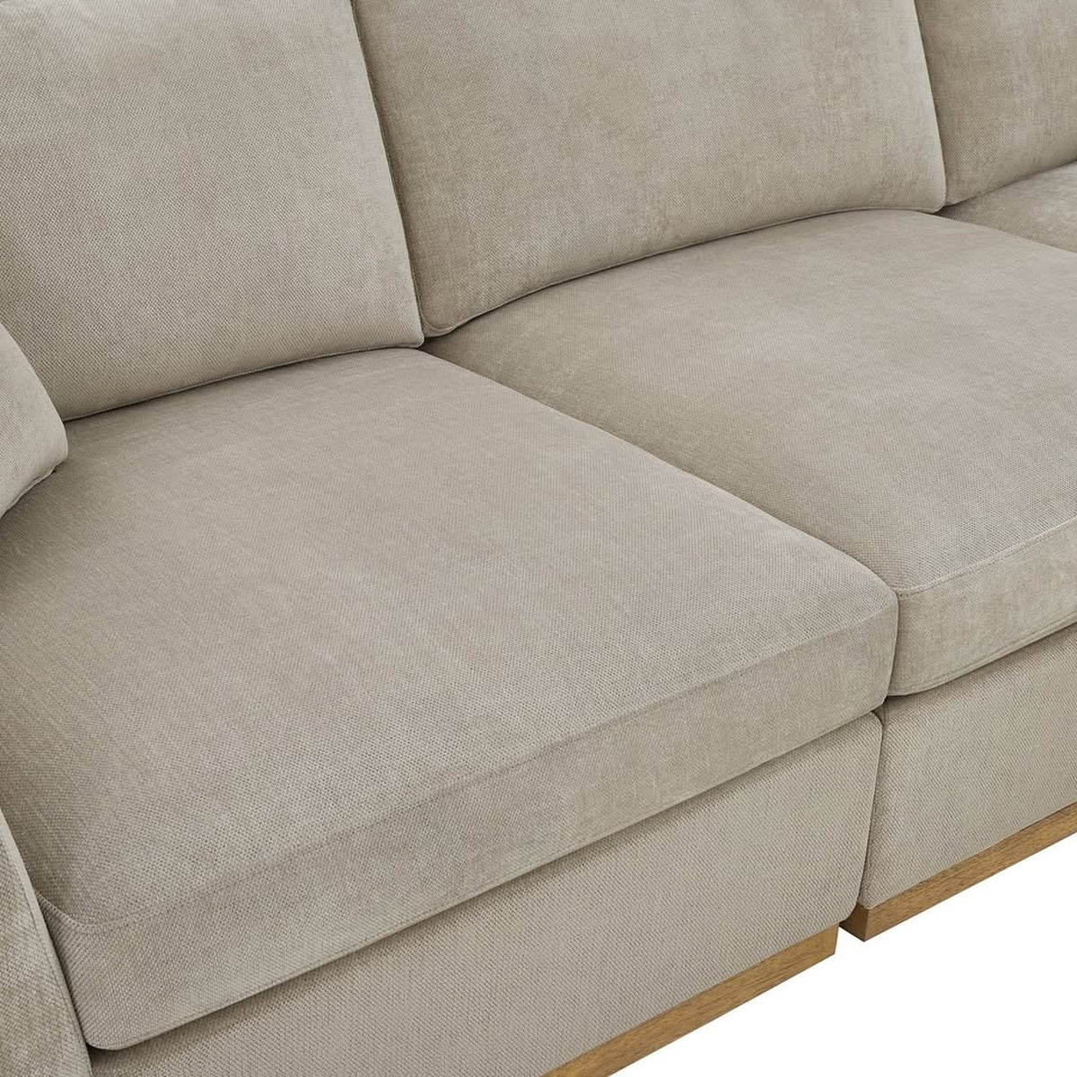 Henredon Caley 4-Piece Reversible Sofa Chaise w/ Ottoman – Beige | $1,699 Retail | Delivery Avail