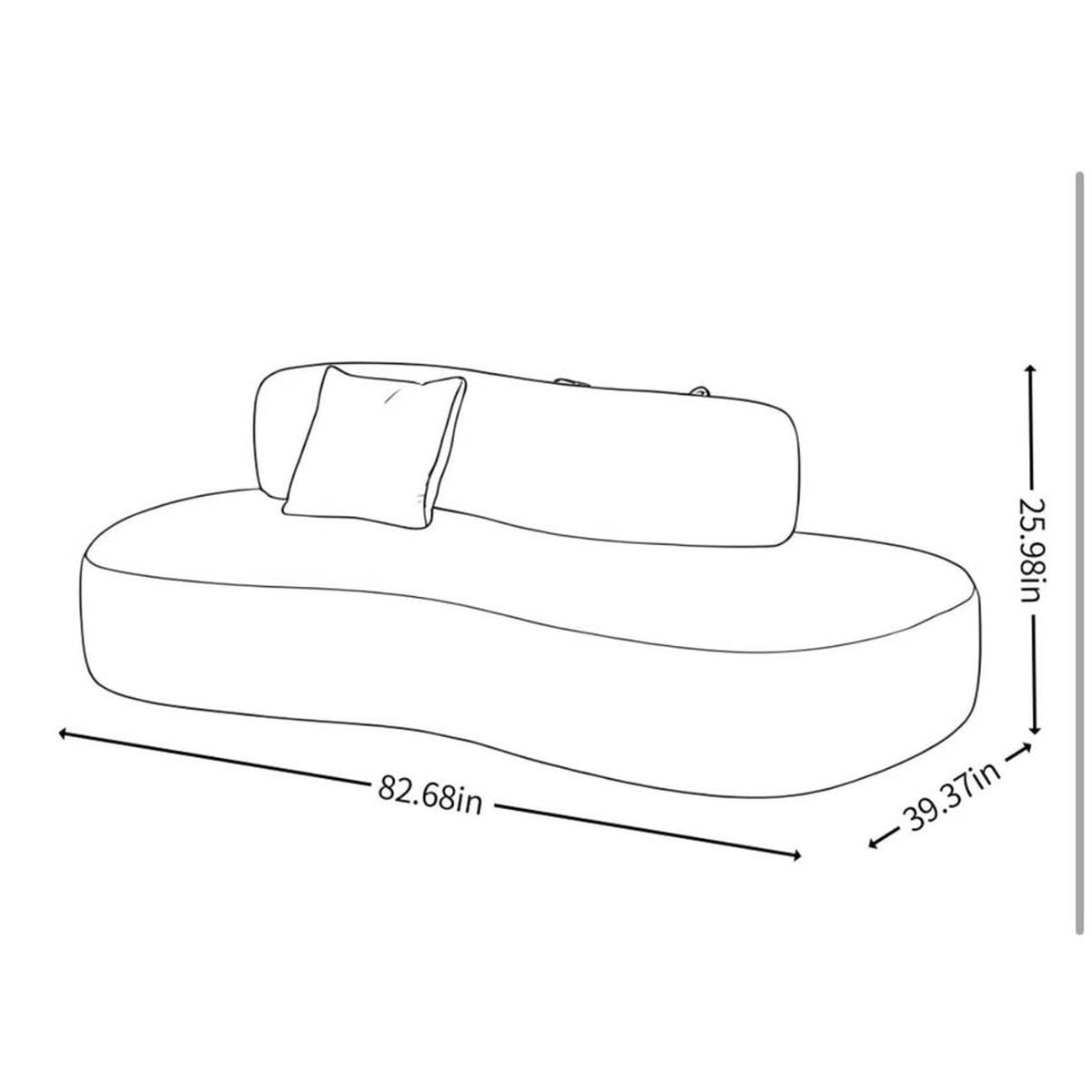 New Curved Double-Sided MCM Sofa – Orange – $2,840 Retail – Open Box - Delivery Available