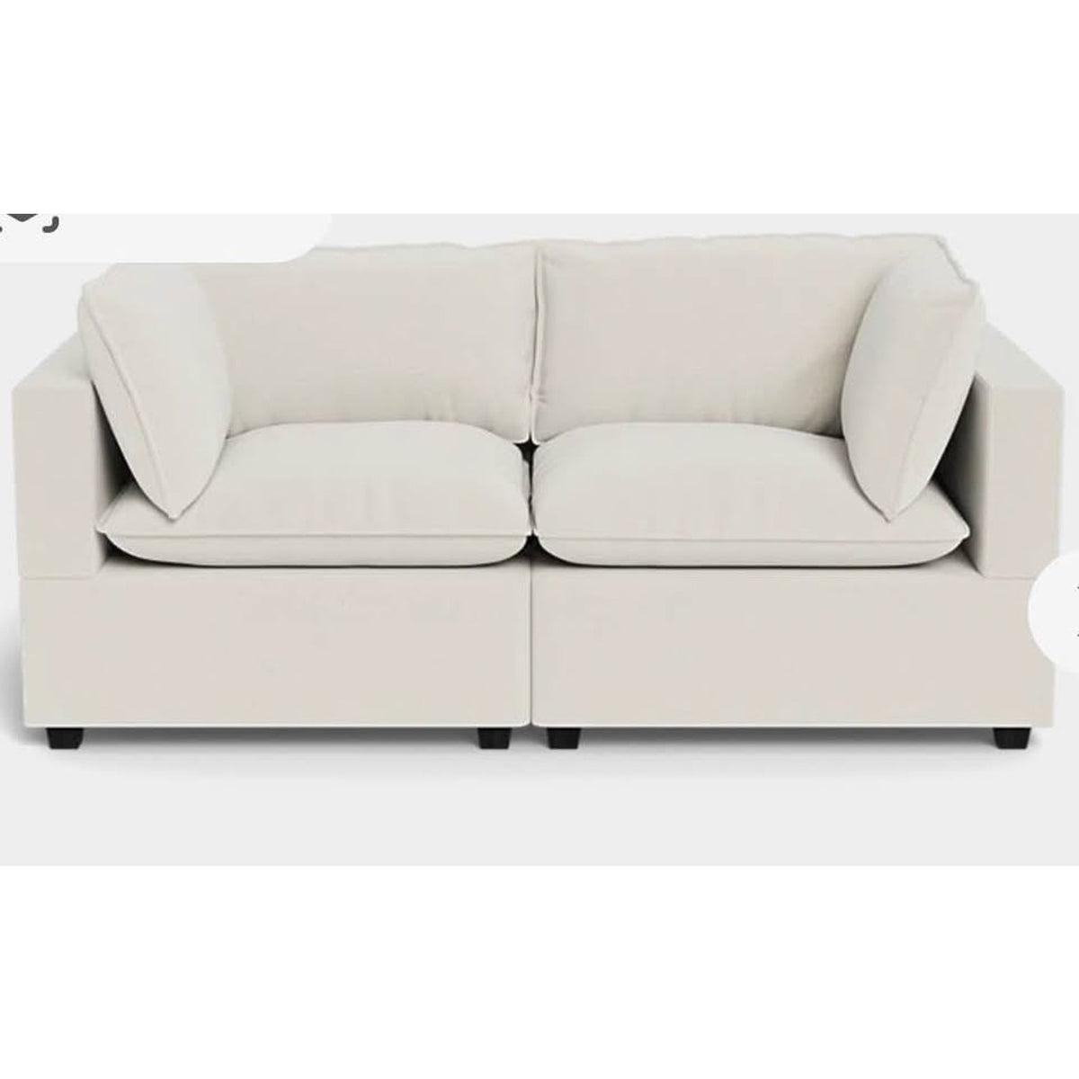 Albany Park Kova Pillow Cushion Sofa | Bone Performance Chenille | 86” - Delivery Available