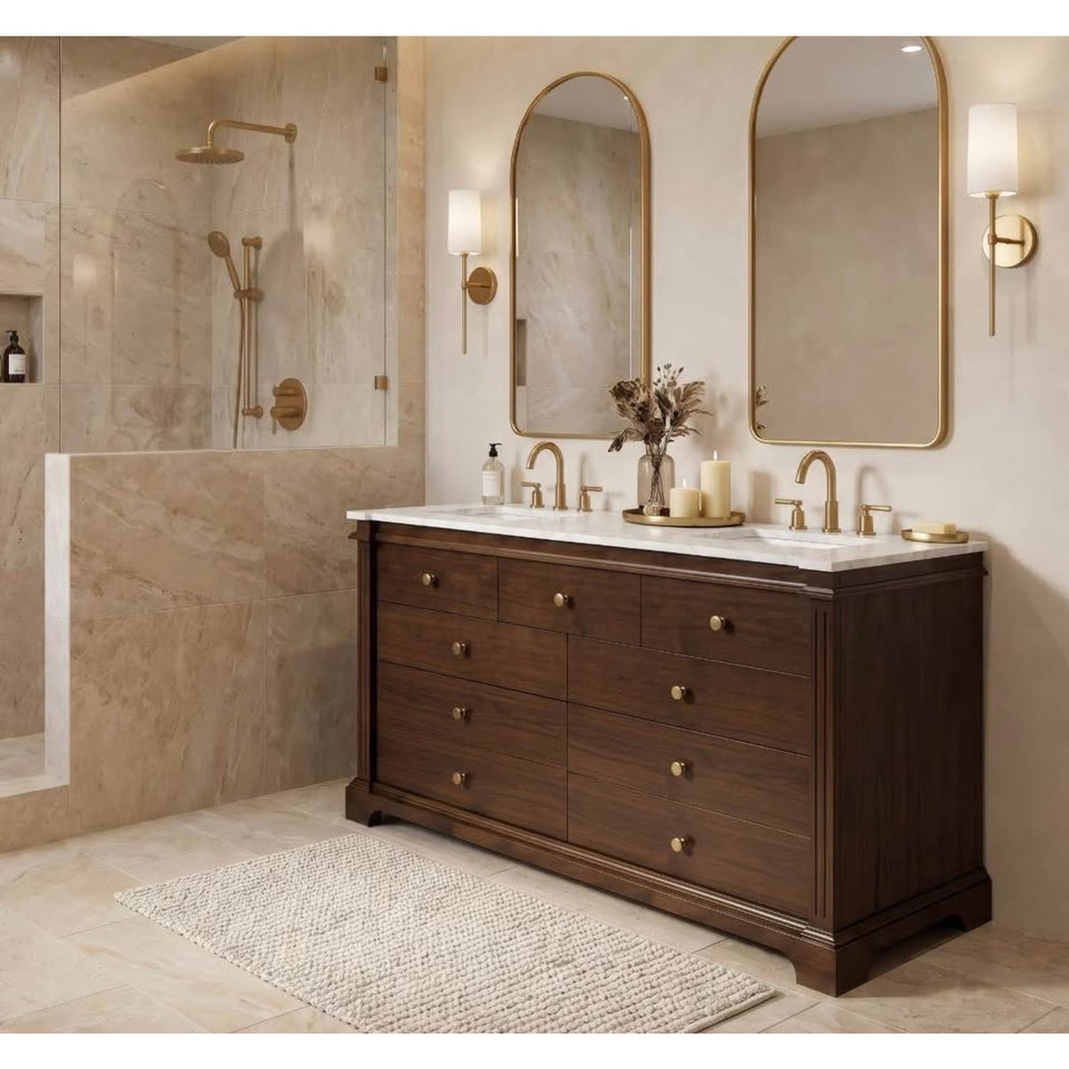 72” Carrara Marble Double Vanity – $6,999 Retail – Handyman Special – Delivery Available