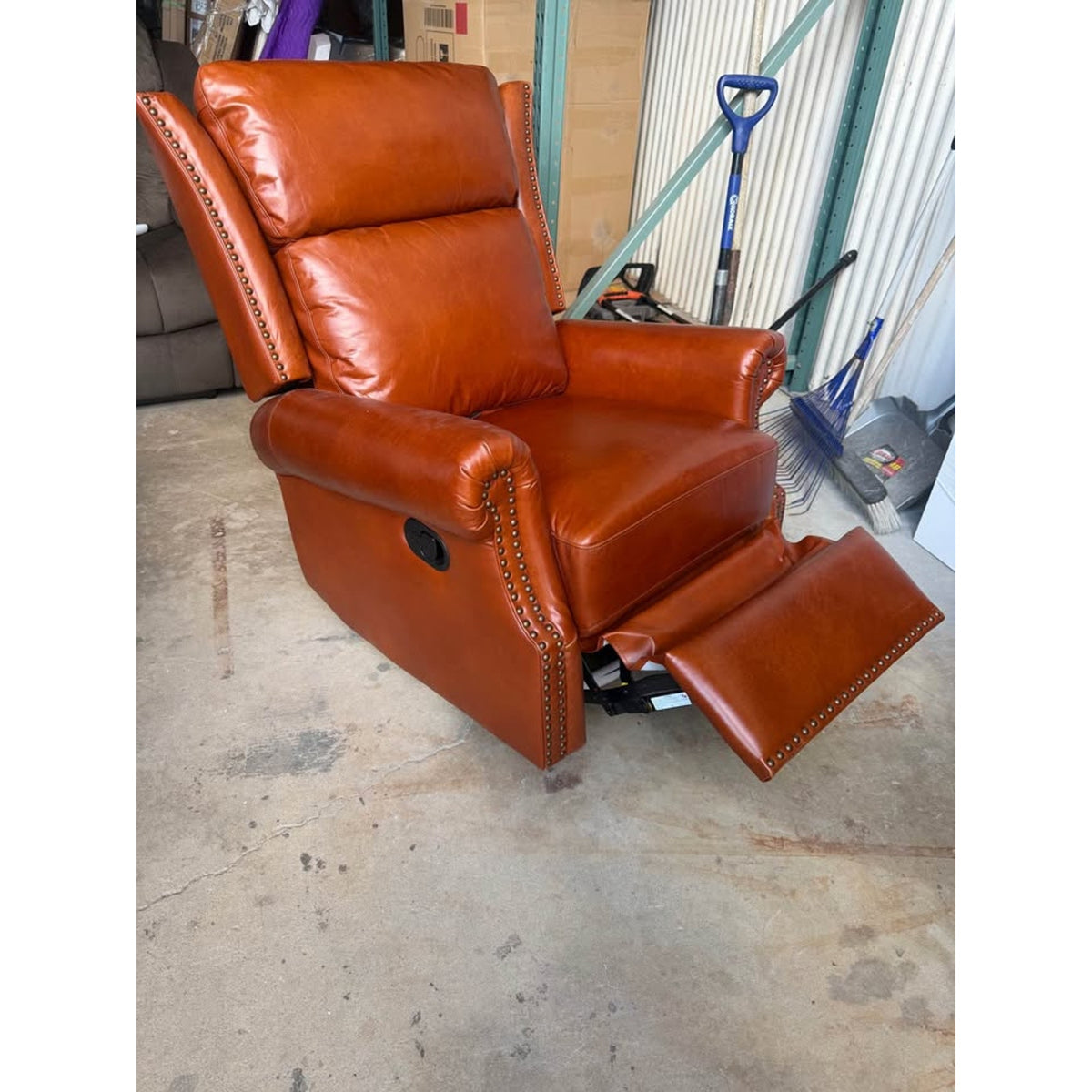 New Caramel Brown Swivel Glider Recliner – Open Box – Delivery Available