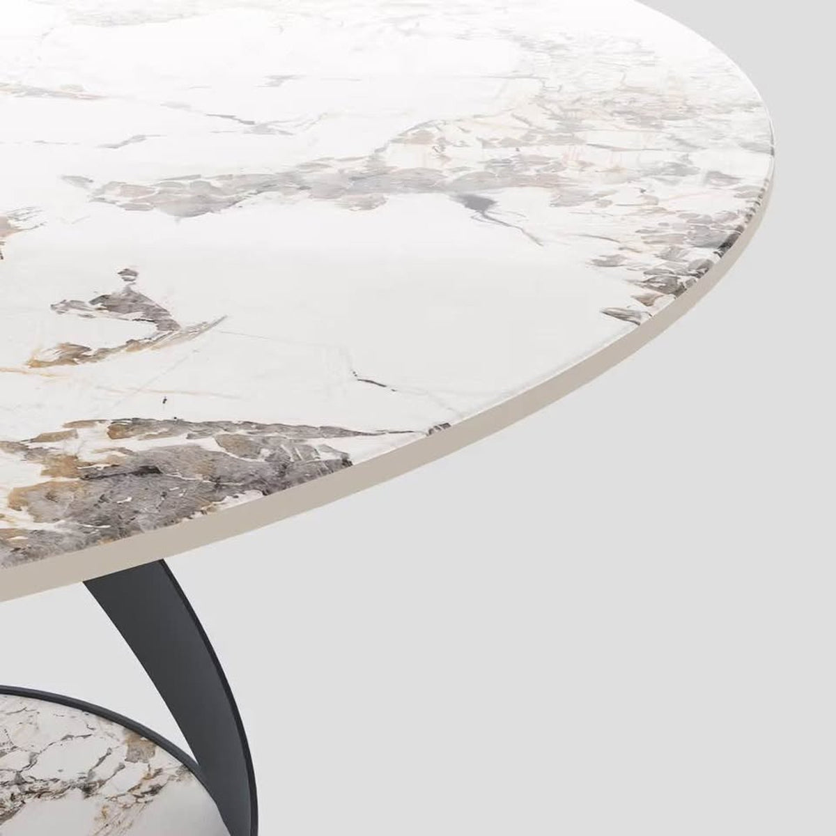 New 59” POVISON Maxwell Round Sintered Stone Dining Table – $1,799 Retail – Delivery Available