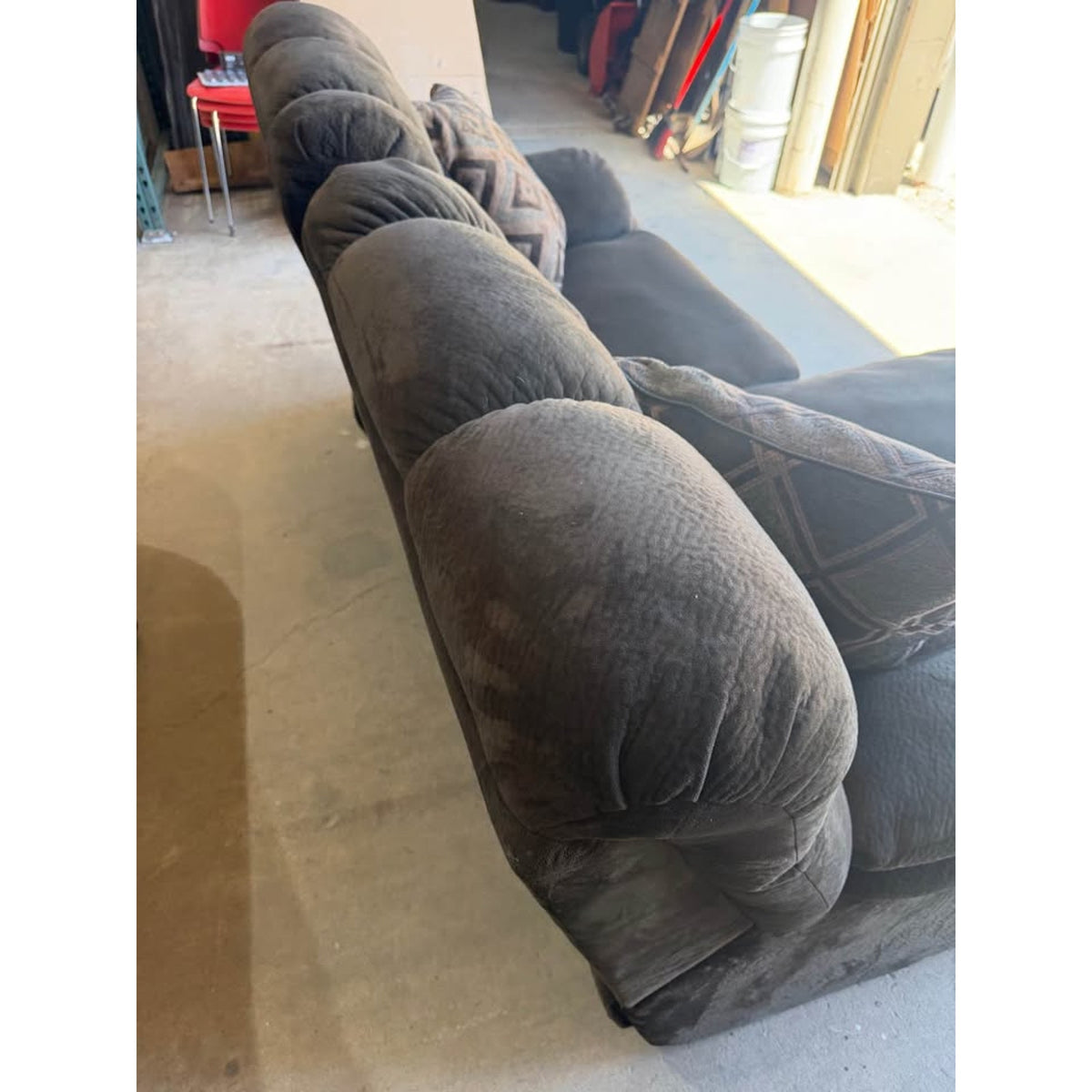 Oversized 2pc Double Reclining Chaise Sectional Sofa