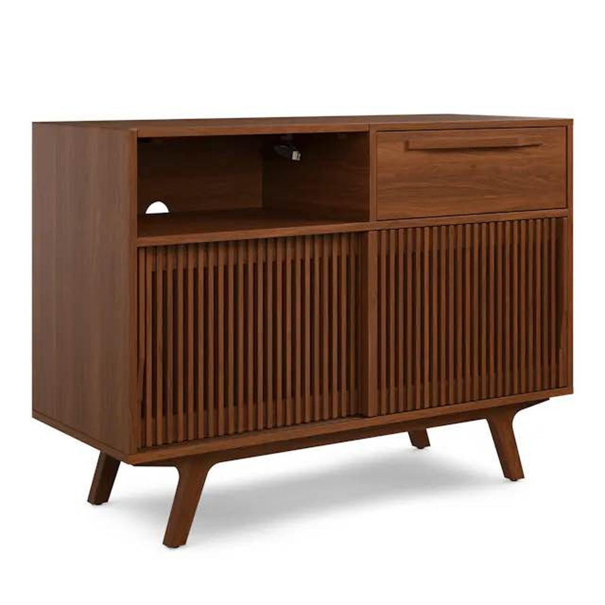 New Article Jokuna 48” Vinyl Media Unit – Walnut – $999 Retail – Delivery Available