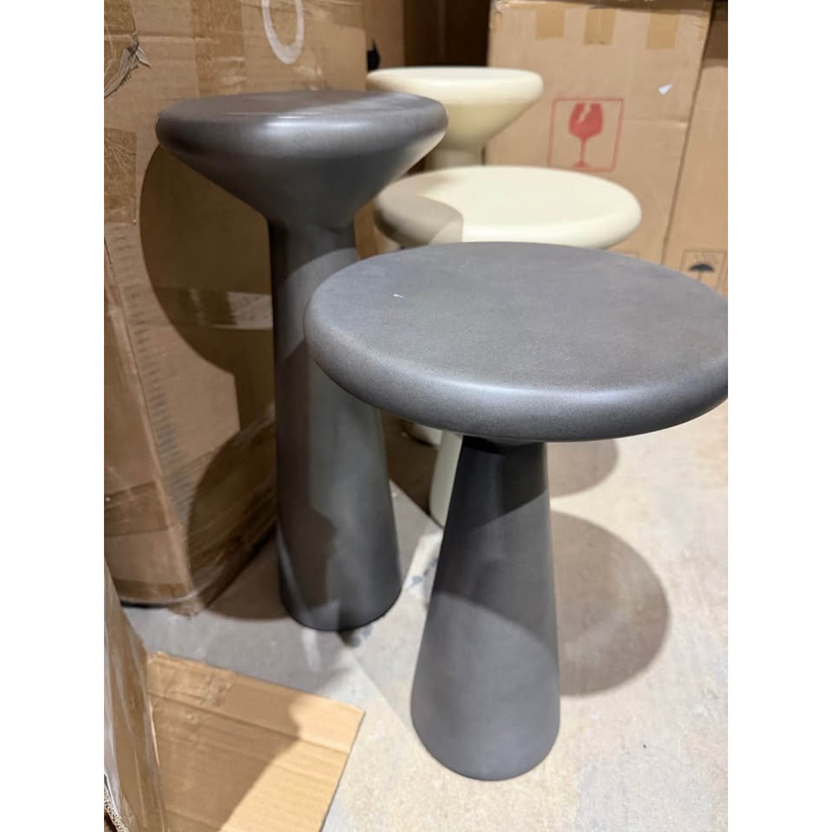 Four Hands Ravine Concrete Accent Tables (Set of 2) | New In Box | Designer Piece Delivery Available