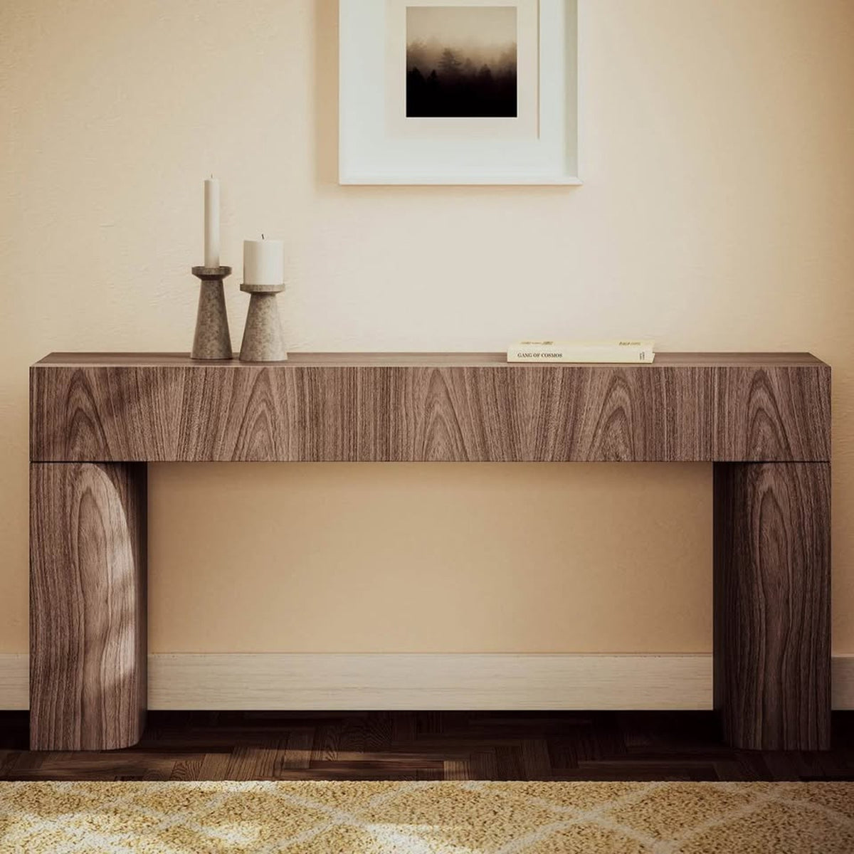 New 60” Walnut Console Table – Retail $1,689 – Urbia Eka - Delivery Available
