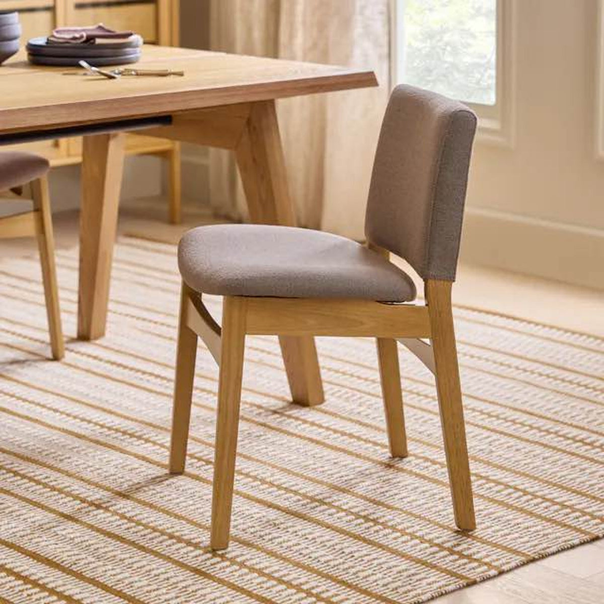 Article | Set of 4 Dining Chairs | Nosh - Oak & Ratine Brown | $600 New Open Box -Delivery Available