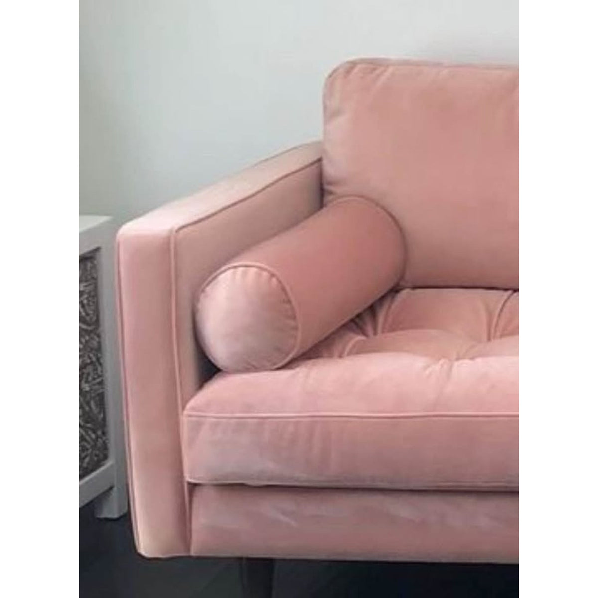 Joybird Dining Chairs (4) - New in Box - Dusty Blush (pink) Velvet & Brass Legs - Delivery Available