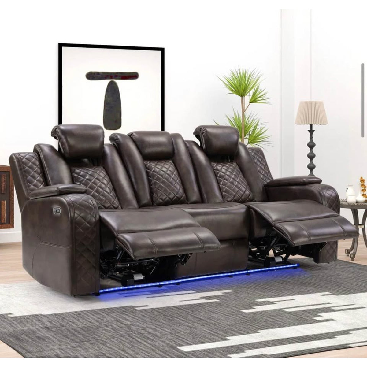 New Brown 83” Power Reclining Sofa – Ivy Bronx Lamica $2,460 Retail – Delivery Available