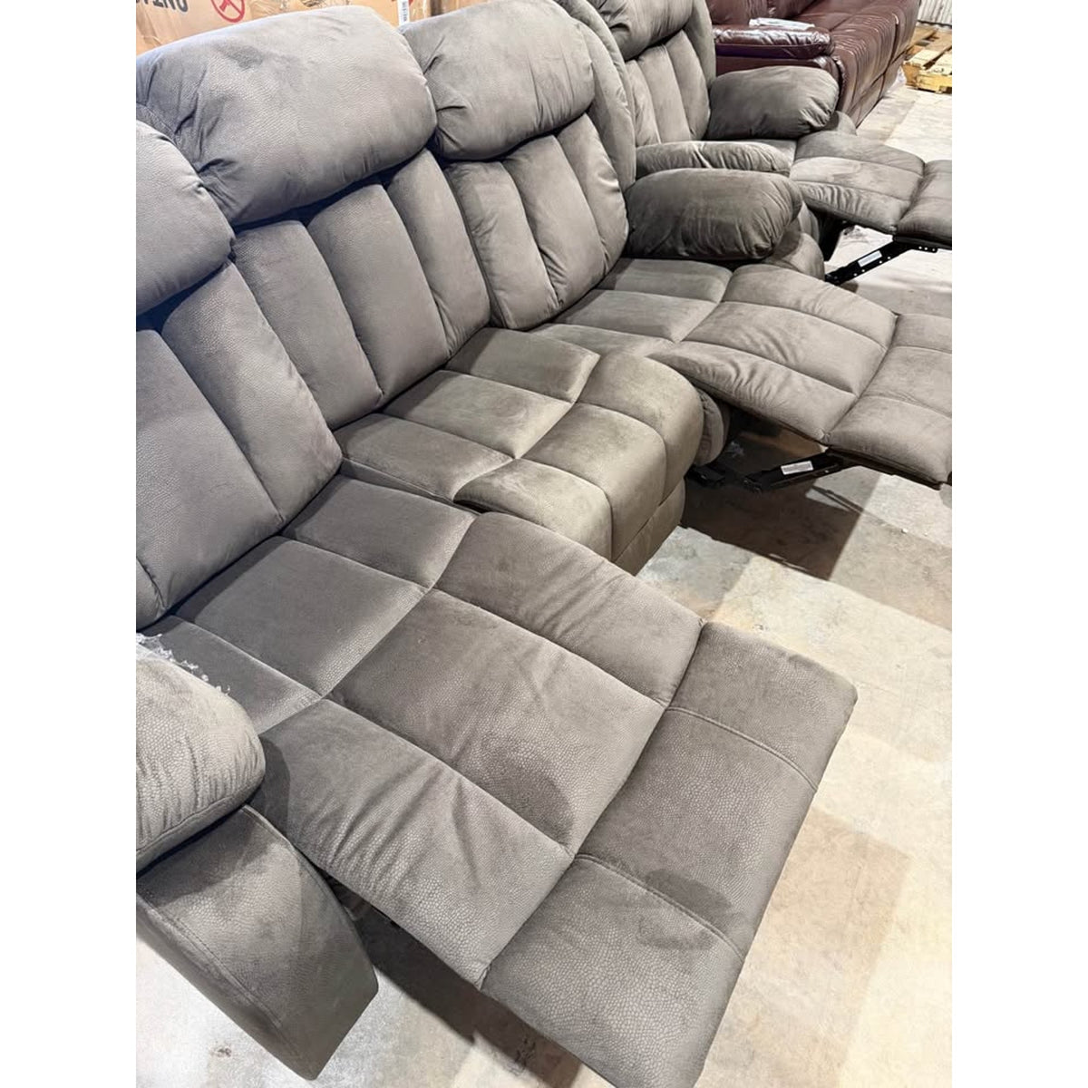 3-Piece Light Tan Reclining Sofa, Loveseat & Chair Set – New Open Box